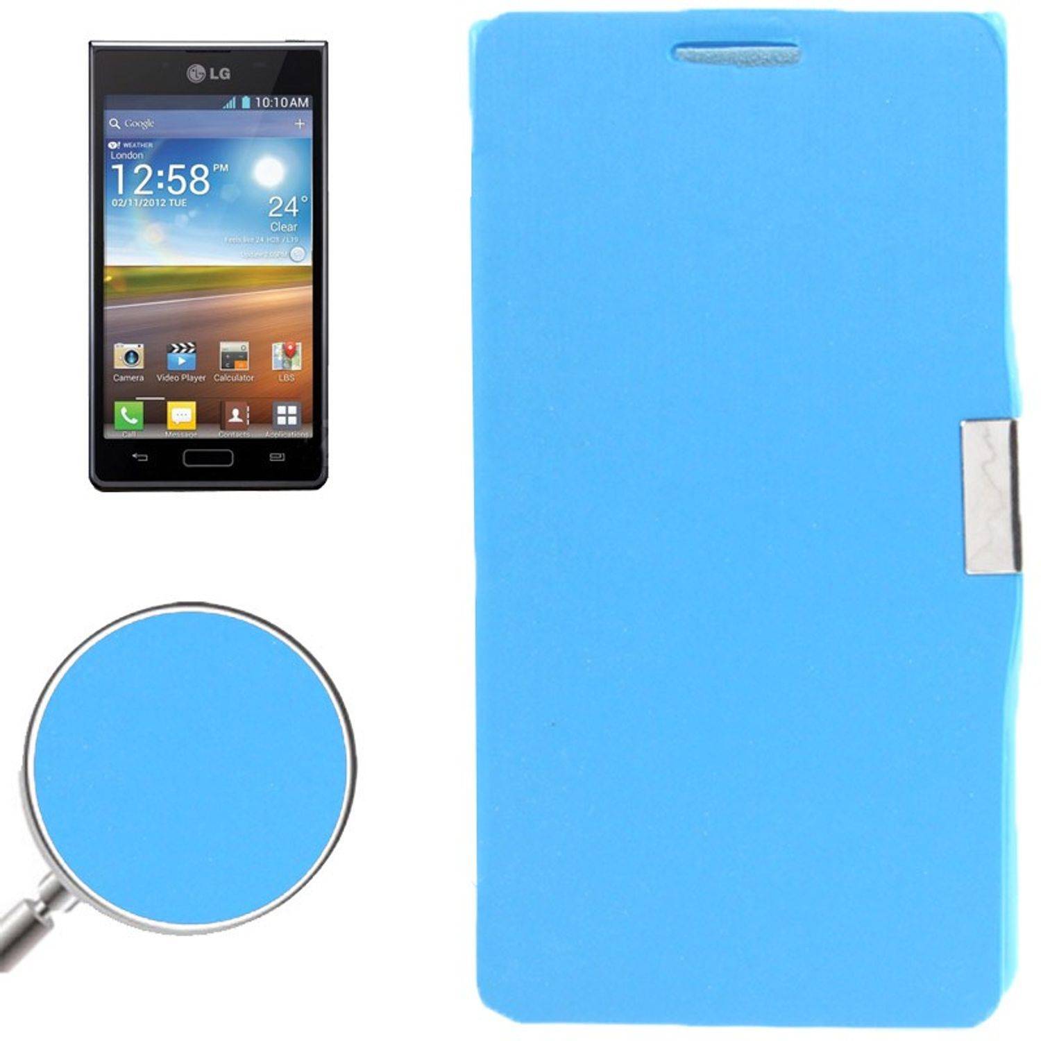 LG Optimus L7 Handyhülle Backcover Blau