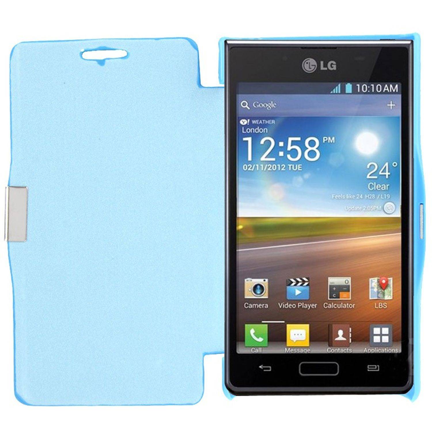 LG Optimus L7 Handyhülle Backcover Blau