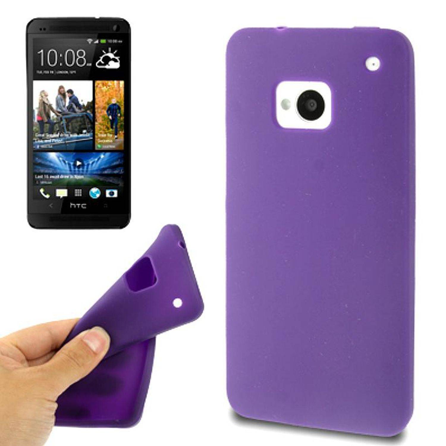 HTC One Handyhülle Backcover Violett