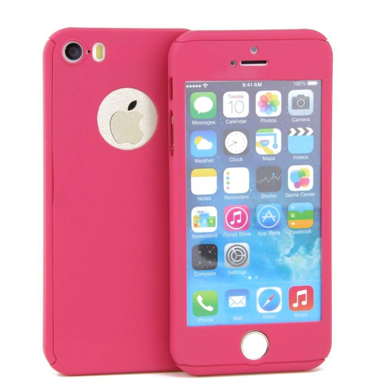 Huawei P9 Handyhülle 360 Grad Schutz Full Cover Rosa