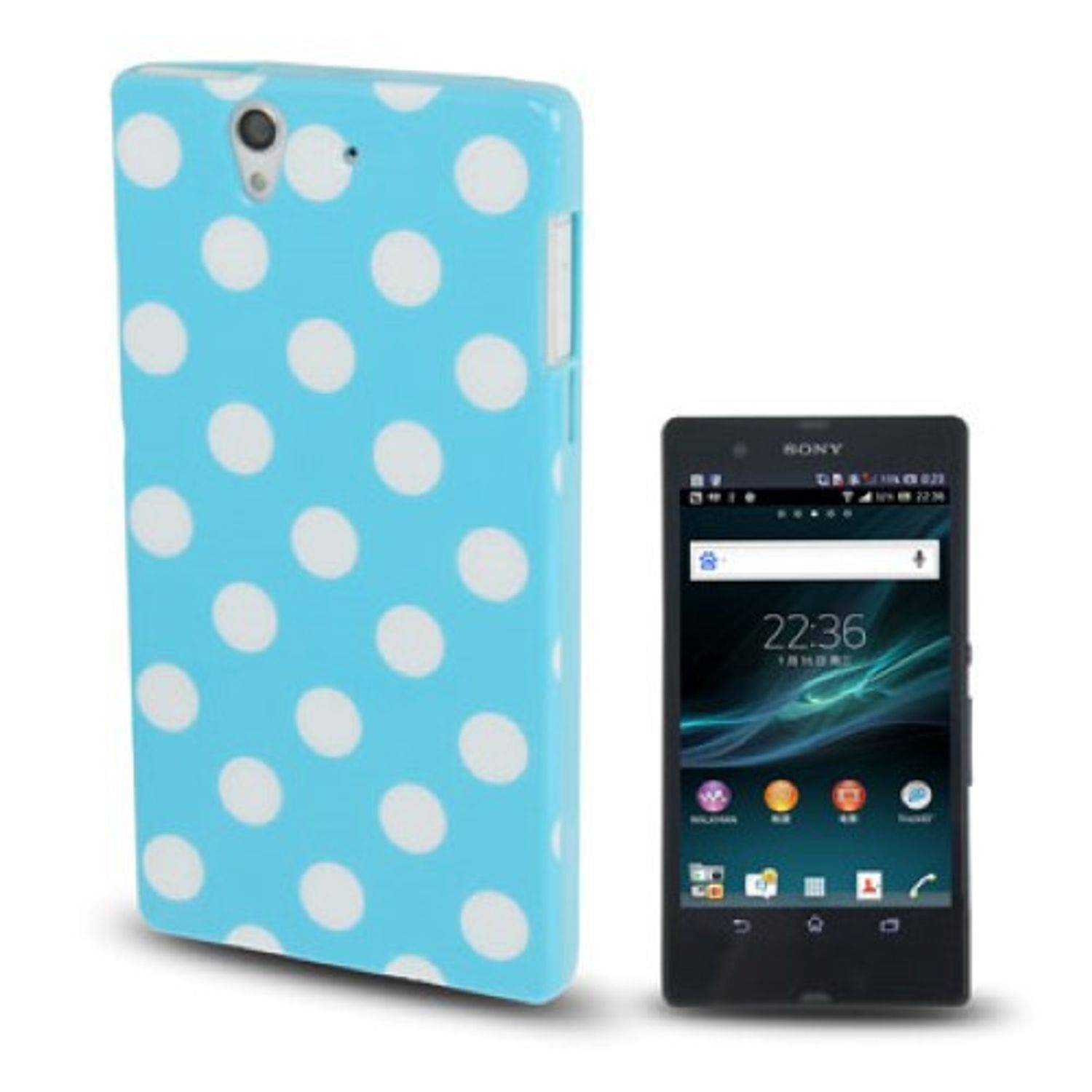Sony Xperia Z Handyhülle Backcover Blau