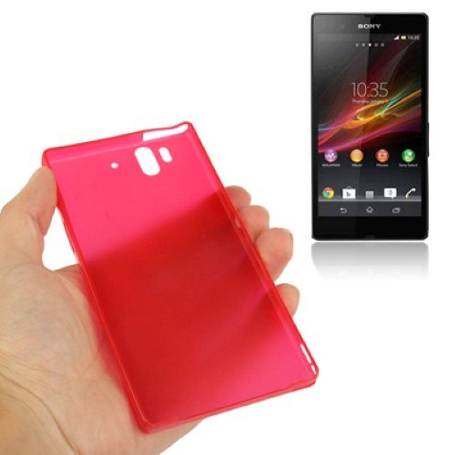 Sony Xperia Z Handyhülle Backcover Rot