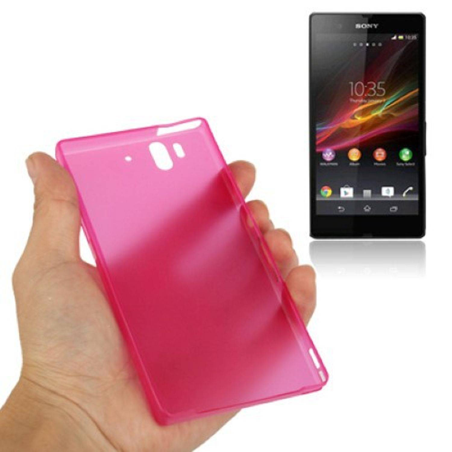 Sony Xperia Z Handyhülle Backcover Rosa