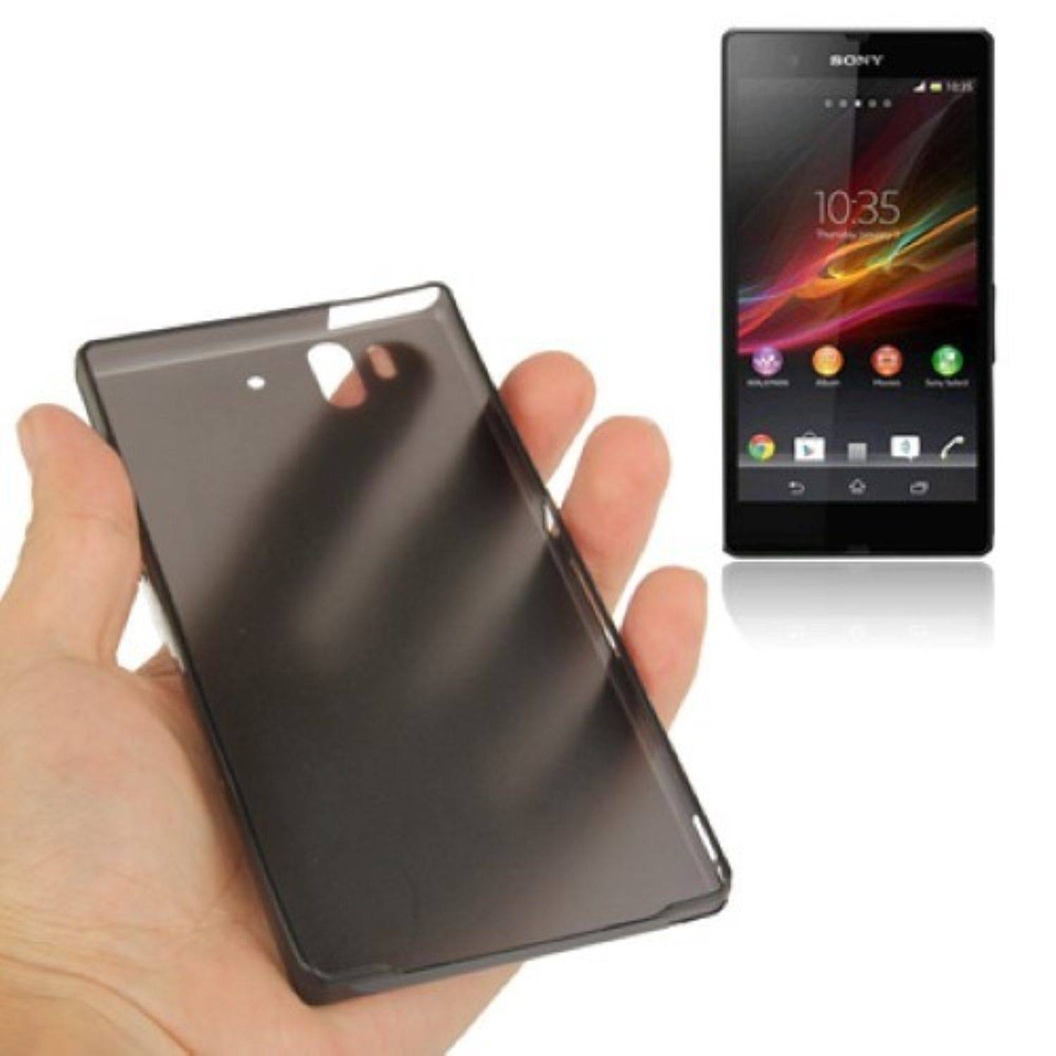 Sony Xperia Z Handyhülle Backcover Schwarz