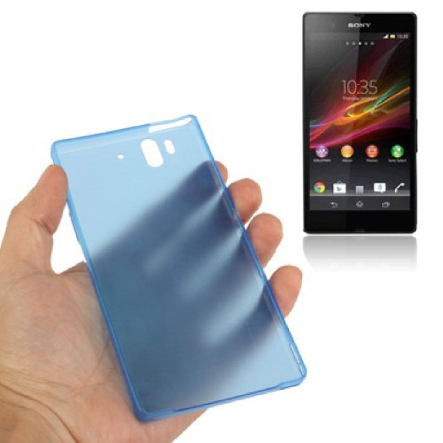 Sony Xperia Z Handyhülle Backcover Blau