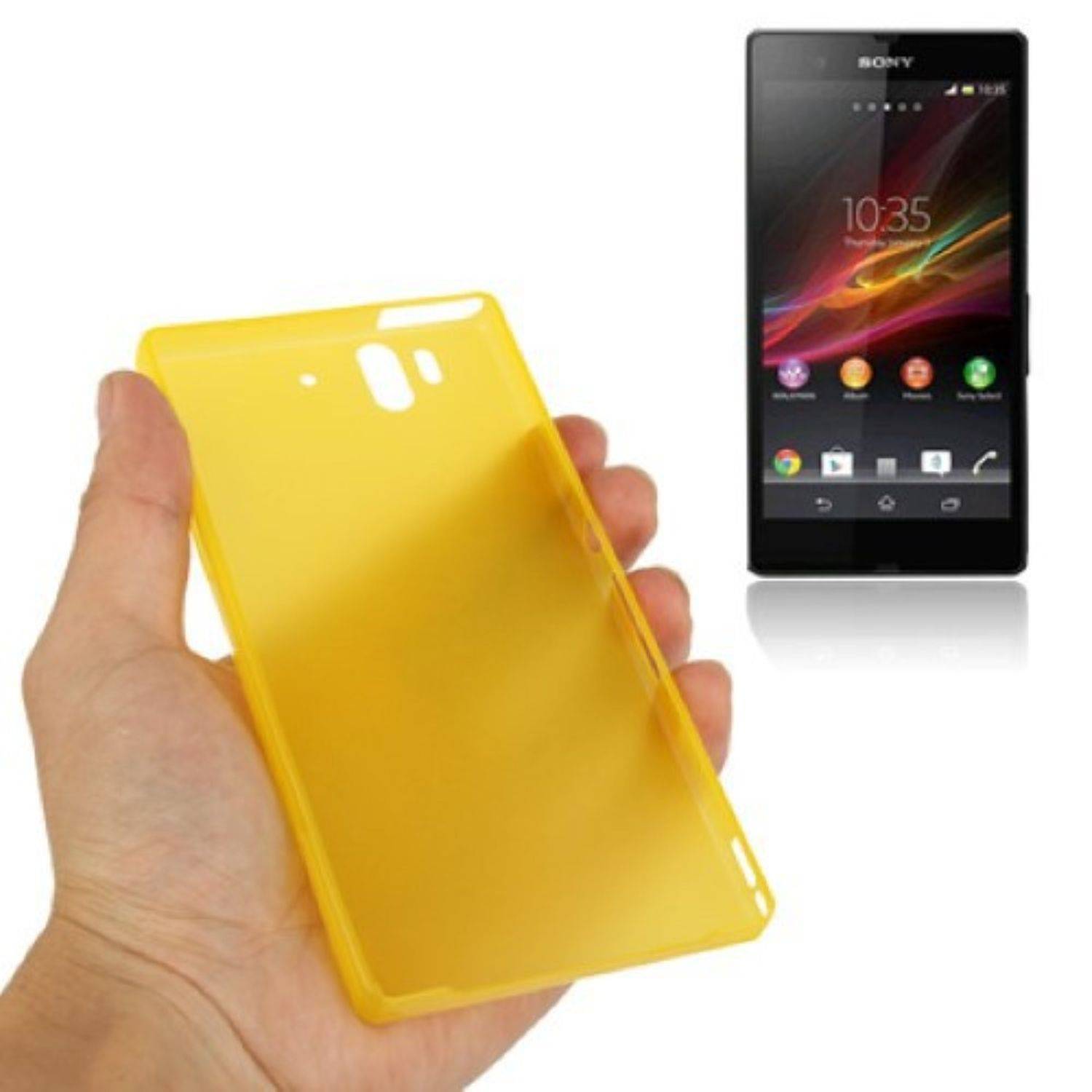 Sony Xperia Z Handyhülle Backcover Gelb