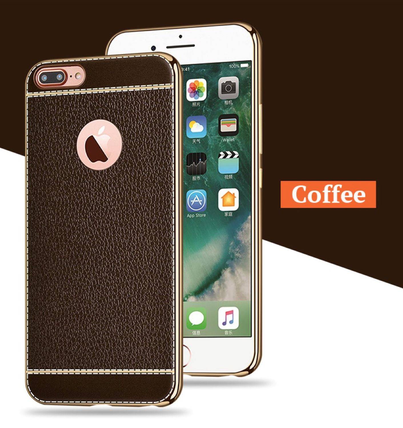 Apple iPhone 7 Plus / 8 Plus Handyhülle Backcover Braun