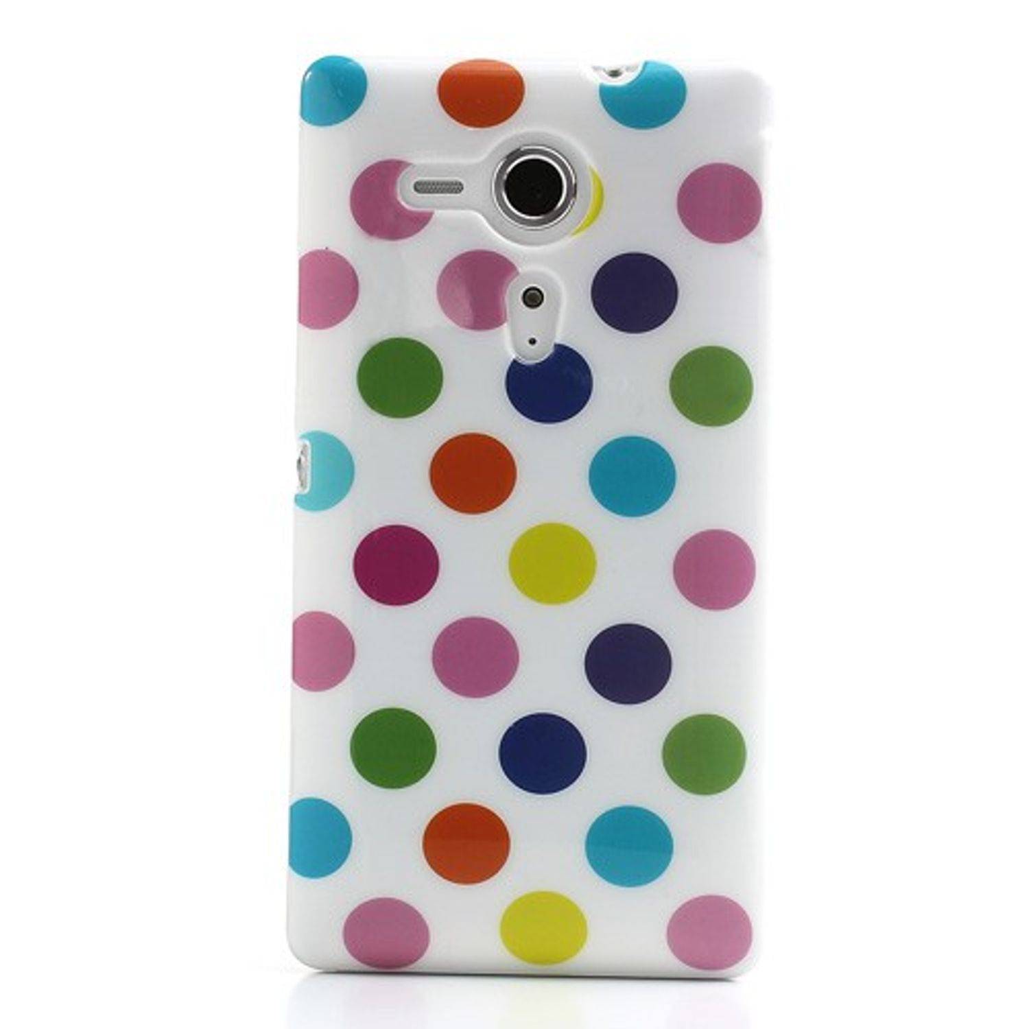 Sony Xperia L S36h Handyhülle Backcover Weiß