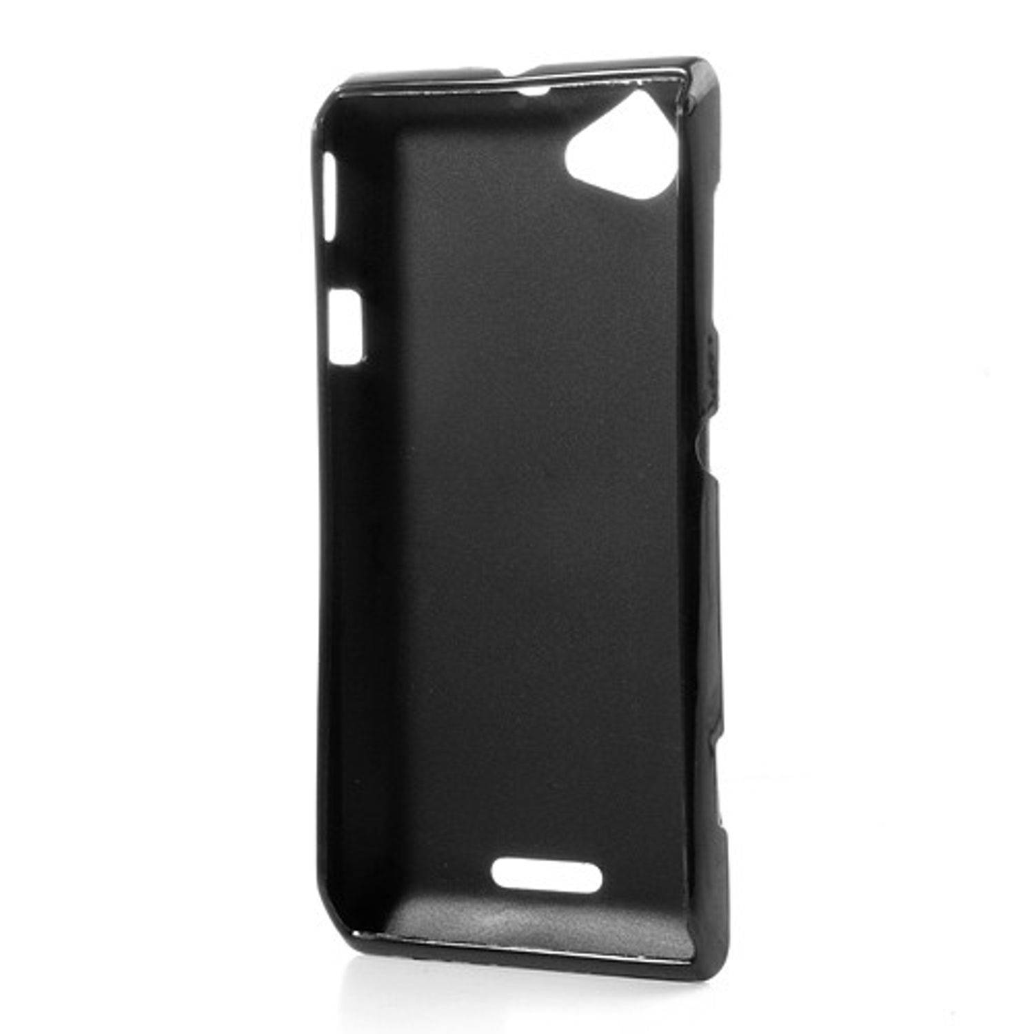 Sony Xperia L S36h Handyhülle Backcover Schwarz