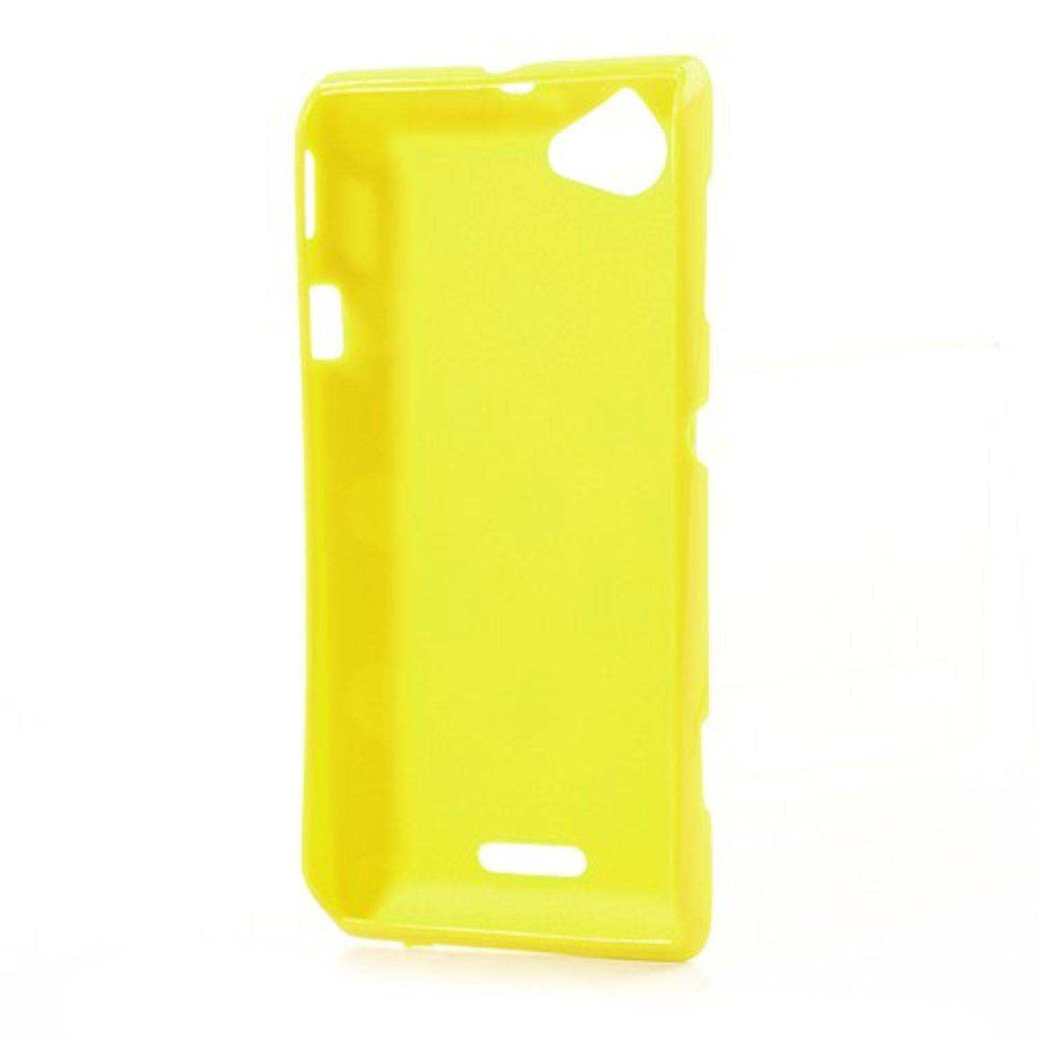 Sony Xperia L S36h Handyhülle Backcover Gelb