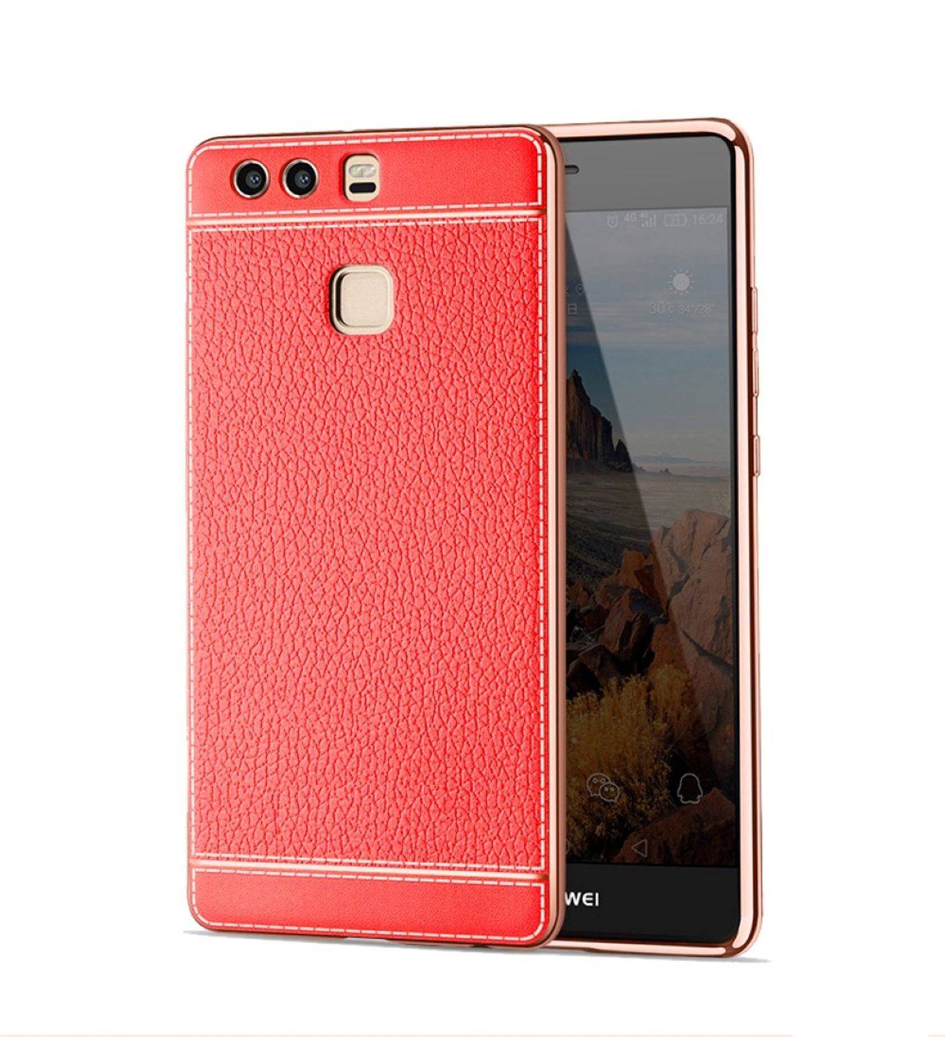Huawei P9 Handyhülle Backcover Rot