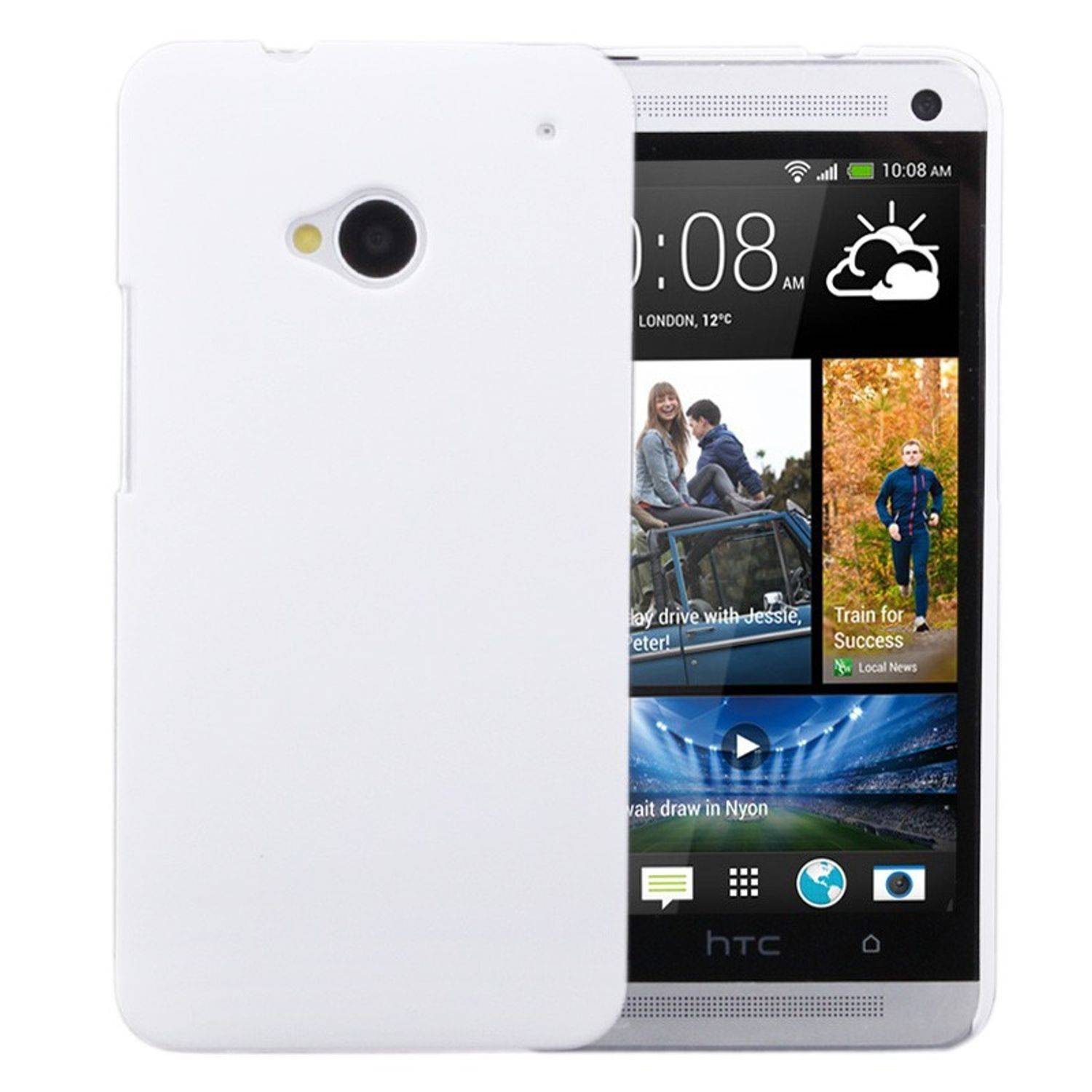 HTC One Handyhülle Backcover Weiß