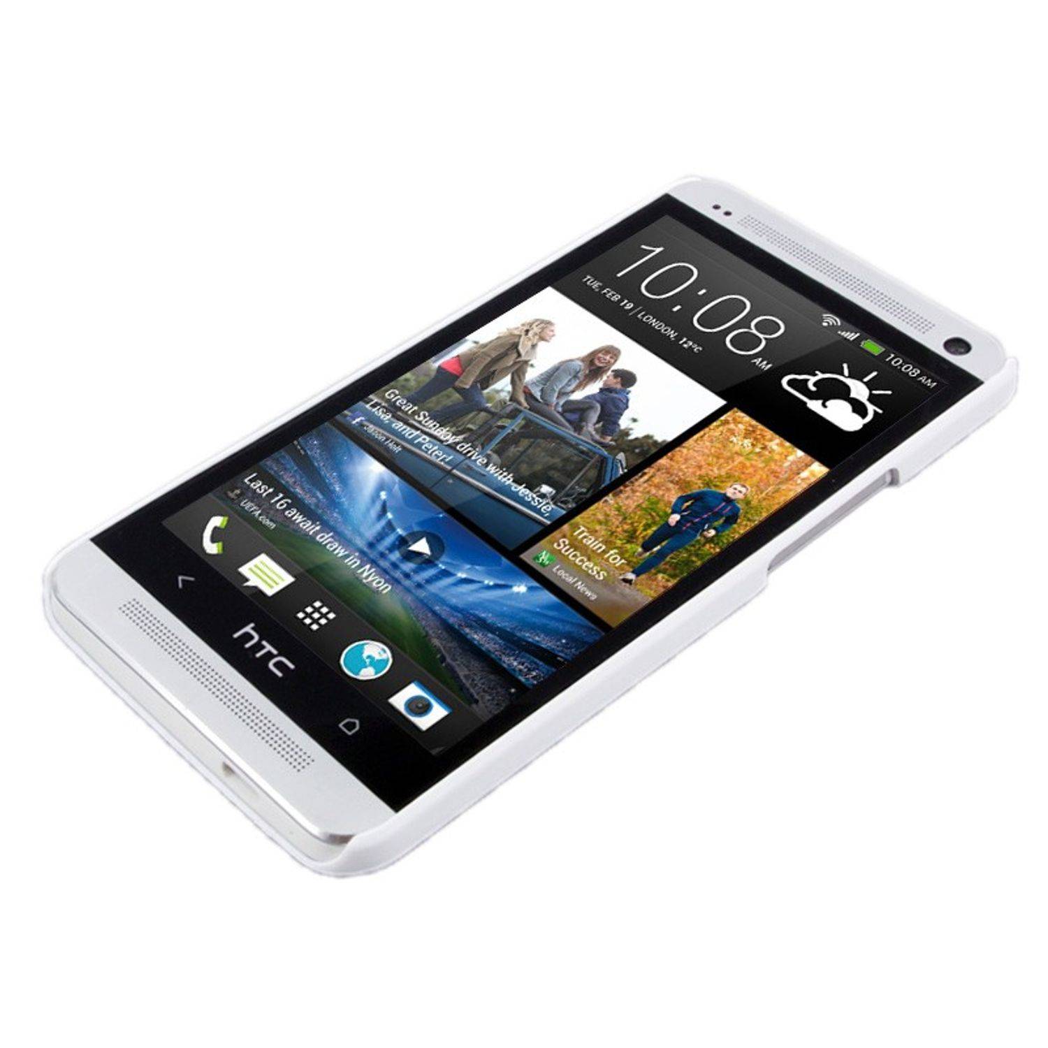 HTC One Handyhülle Backcover Weiß