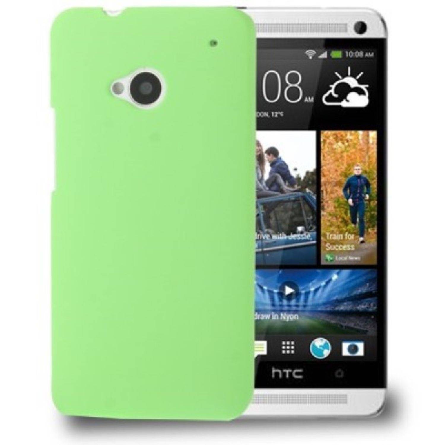 HTC One Handyhülle Backcover Grün