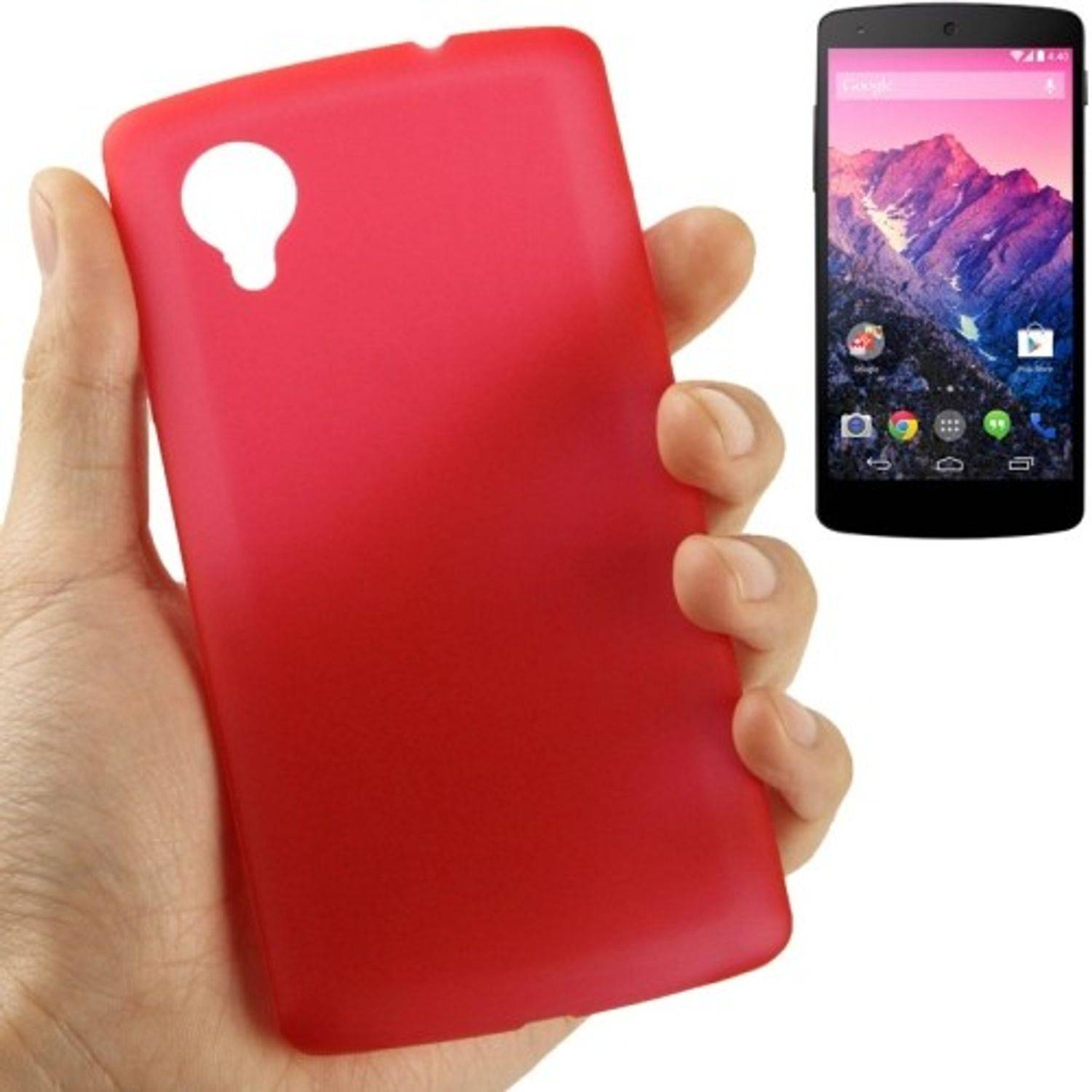 LG Nexus 5 Handyhülle Backcover Rot