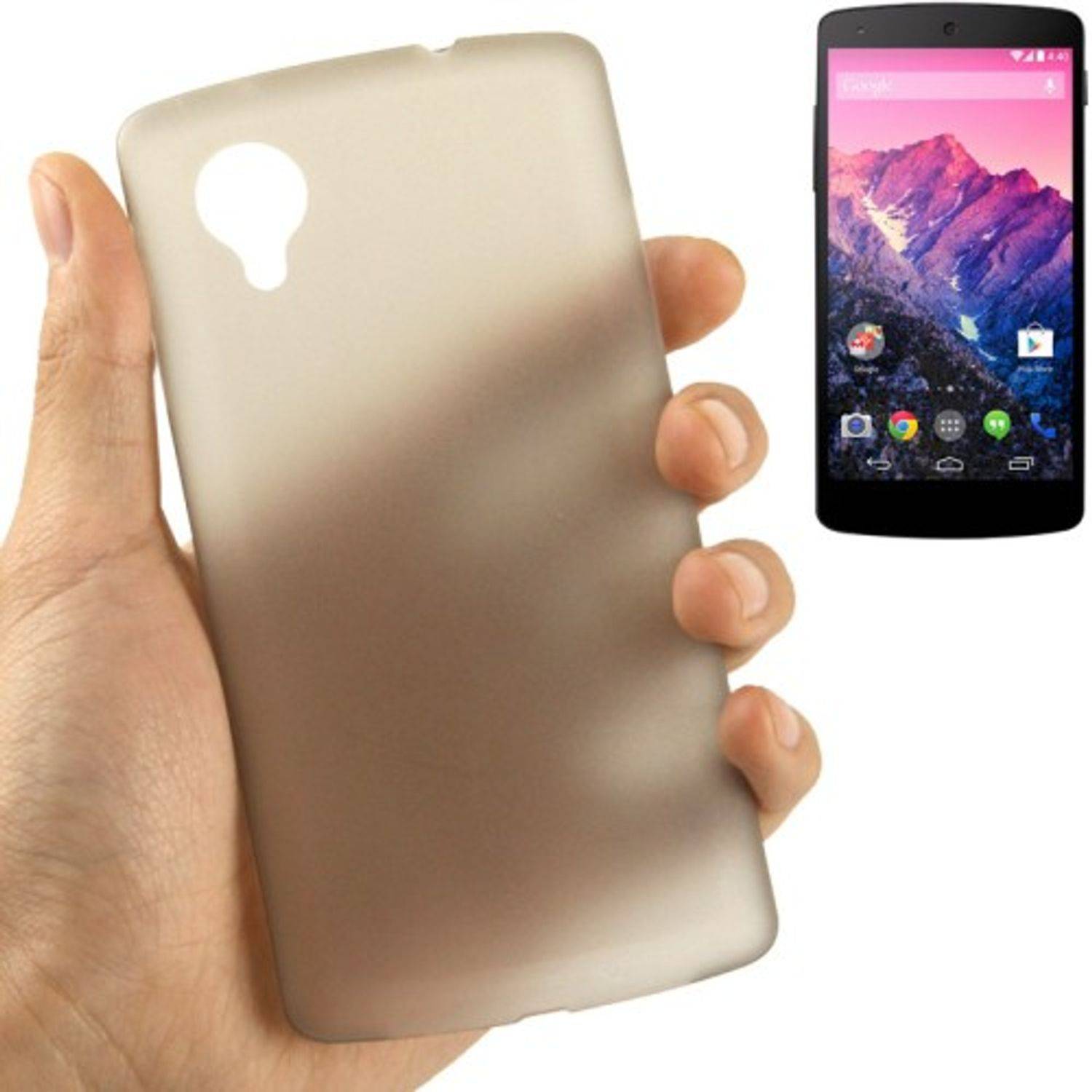 LG Nexus 5 Handyhülle Backcover Grau