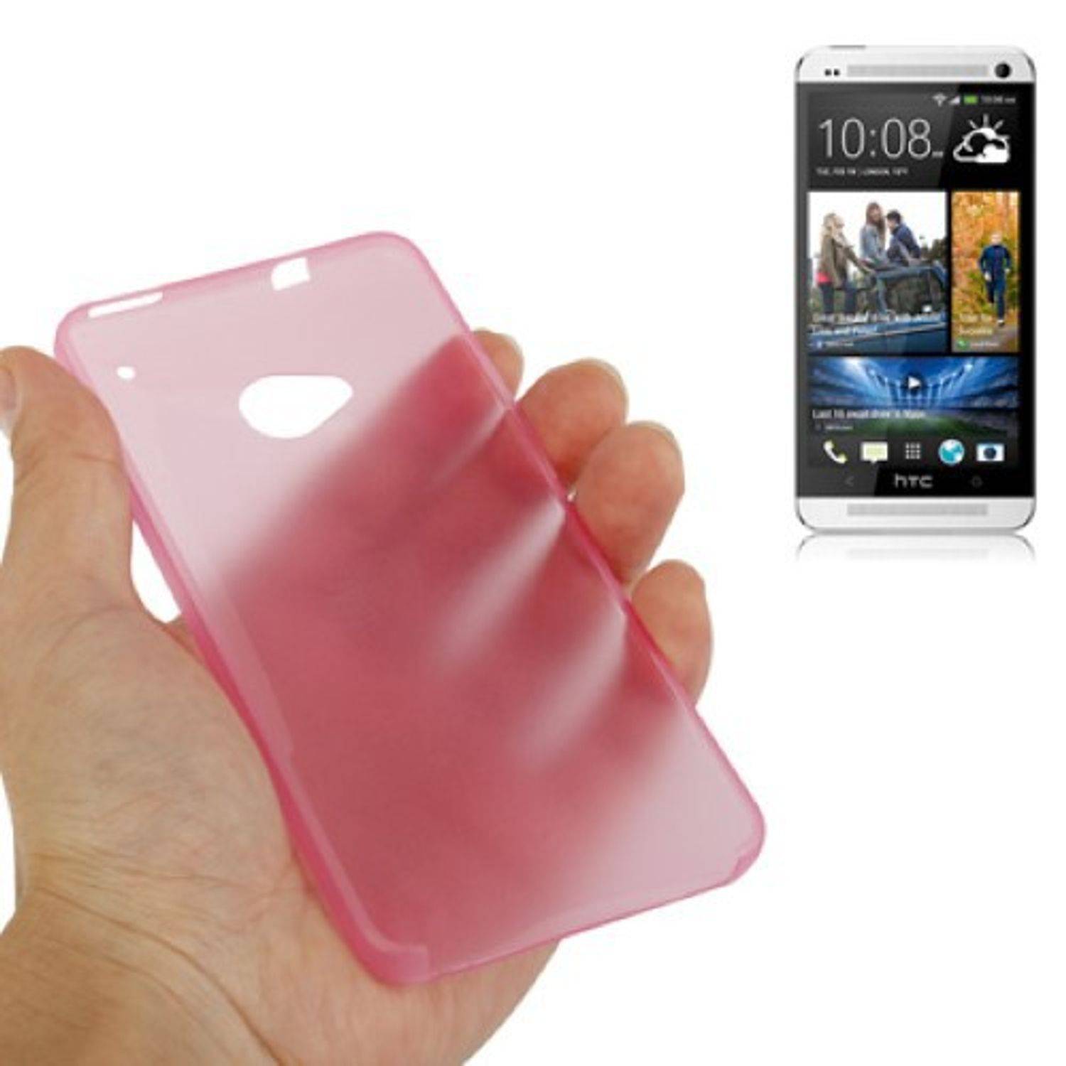 HTC One Handyhülle Backcover Rosa