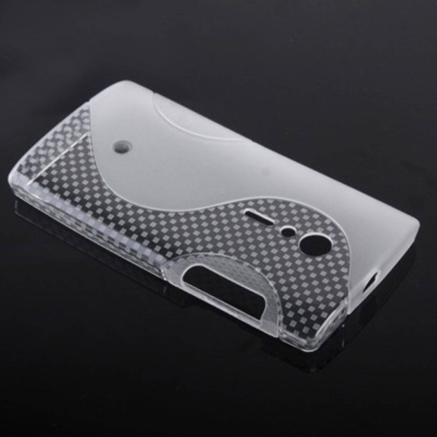 Sony Xperia L S36h Handyhülle Backcover Weiß