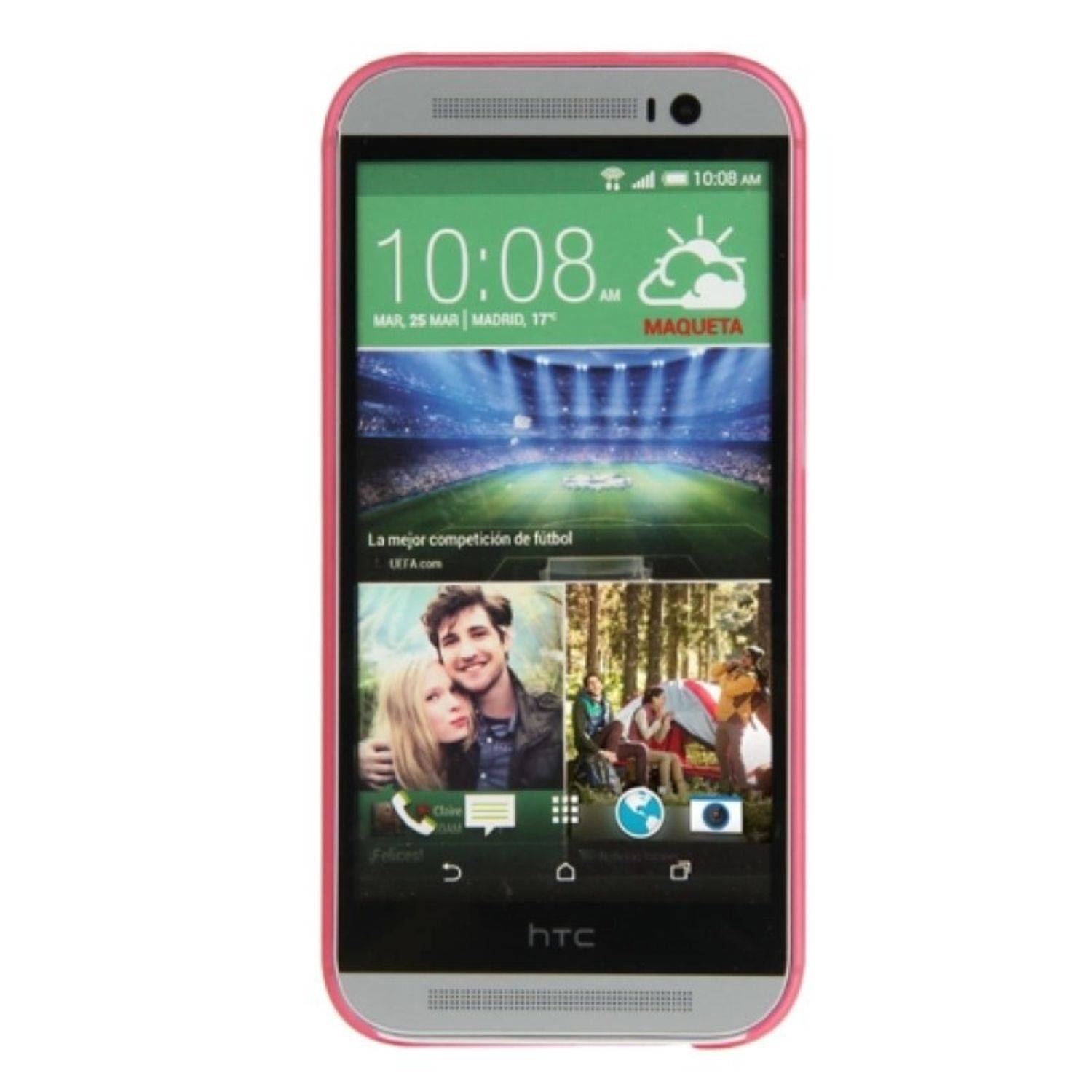 HTC One M8 Handyhülle Backcover Rot