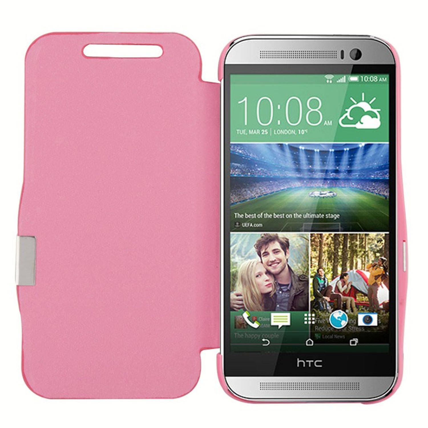 HTC One M8 Handyhülle Backcover Rosa