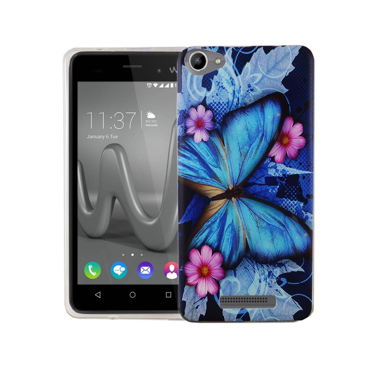 Wiko Lenny 3 Max Handyhülle Bumper Backcover Blau
