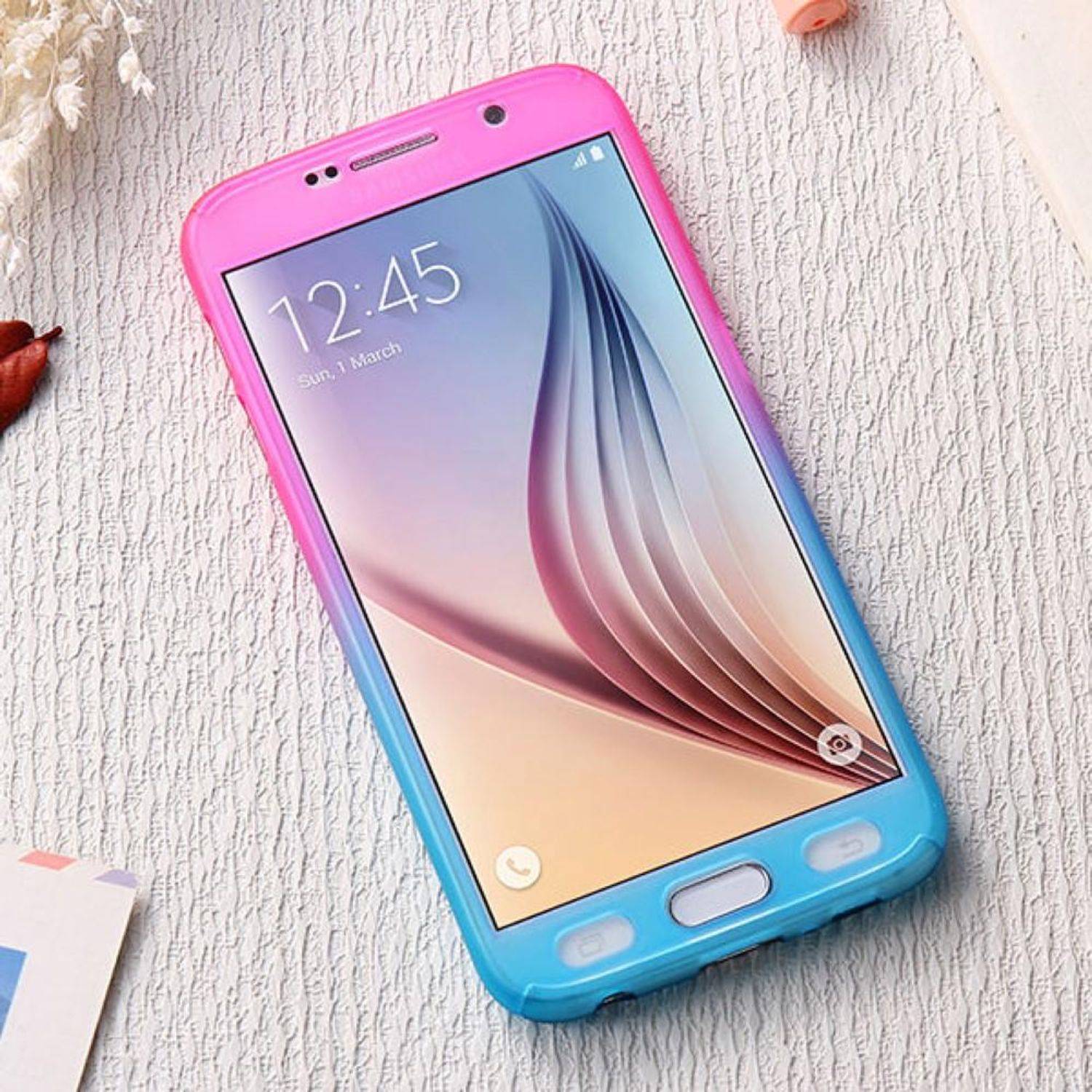 Huawei P9 Lite Handyhülle 360 Grad Schutz Full Cover Mehrfarbig