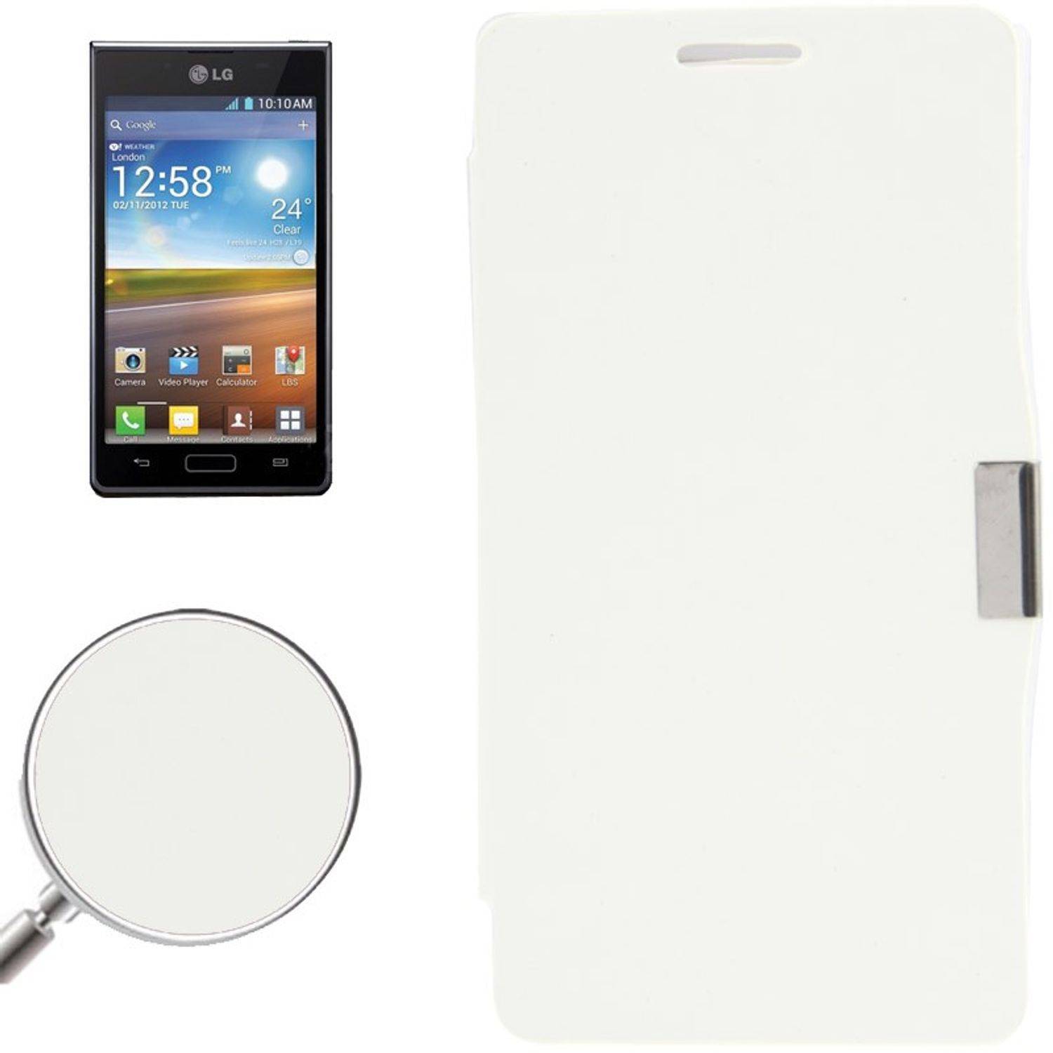 LG Optimus L7 Handyhülle Backcover Weiß