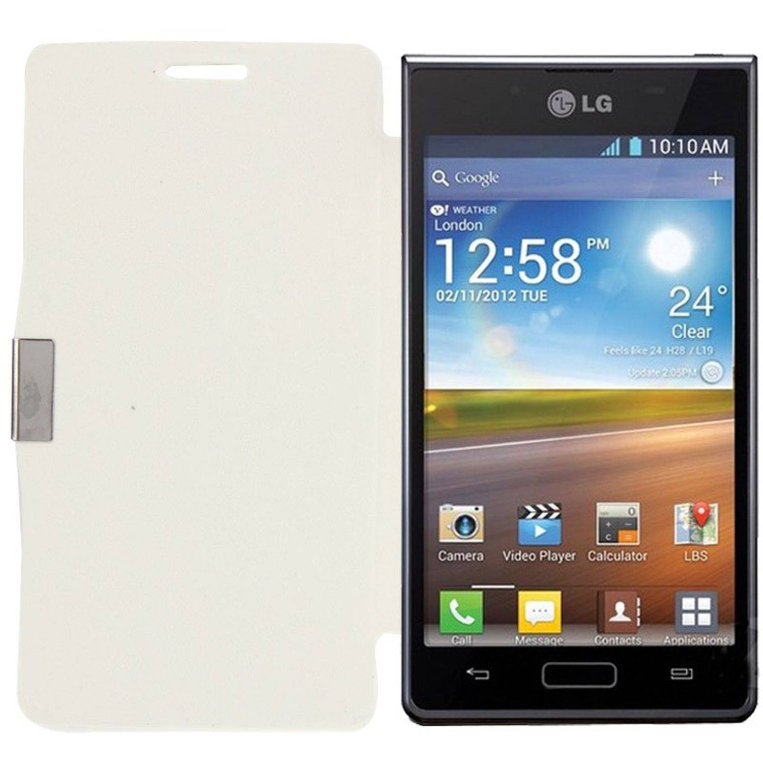 LG Optimus L7 Handyhülle Backcover Weiß