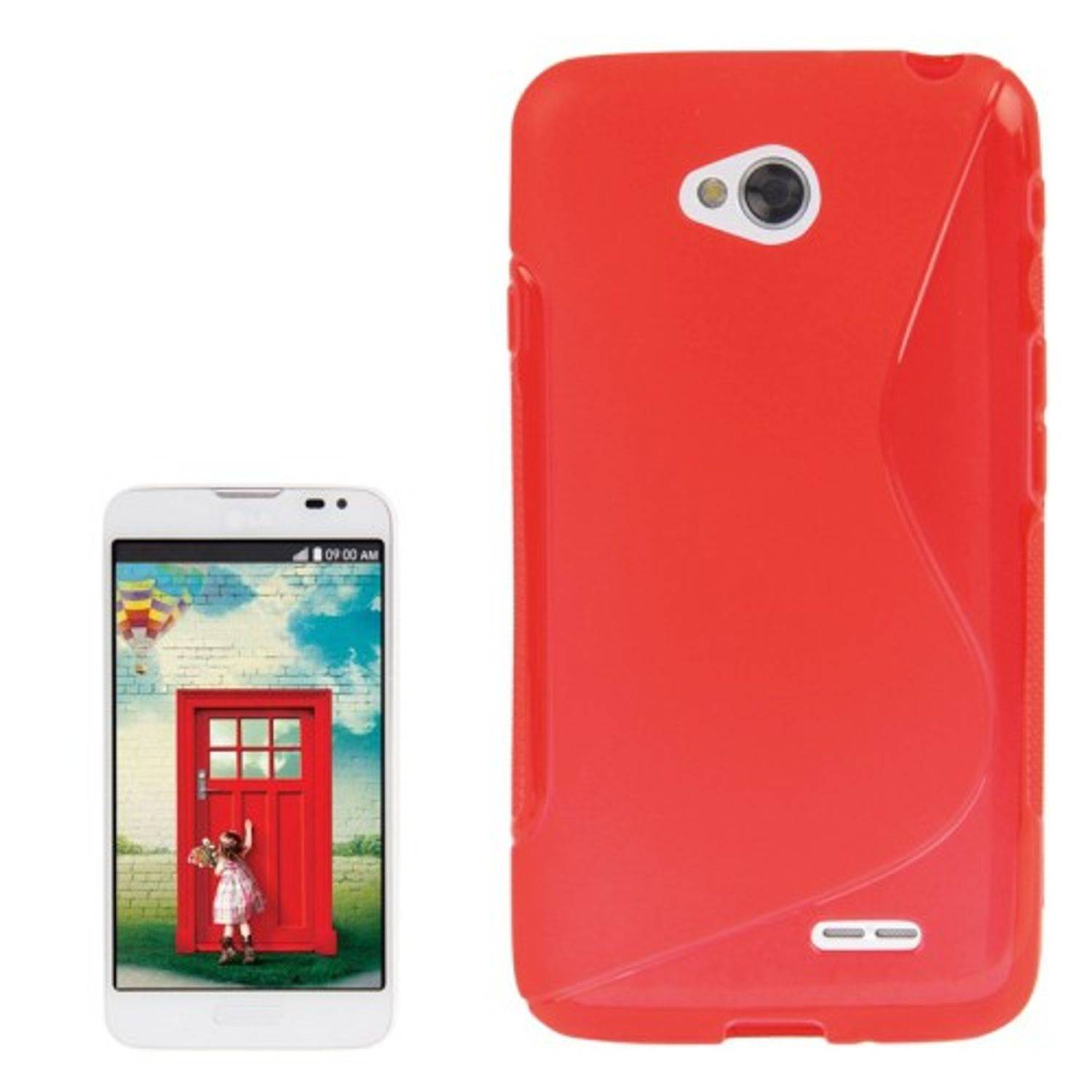 LG L70 Handyhülle Backcover Rot
