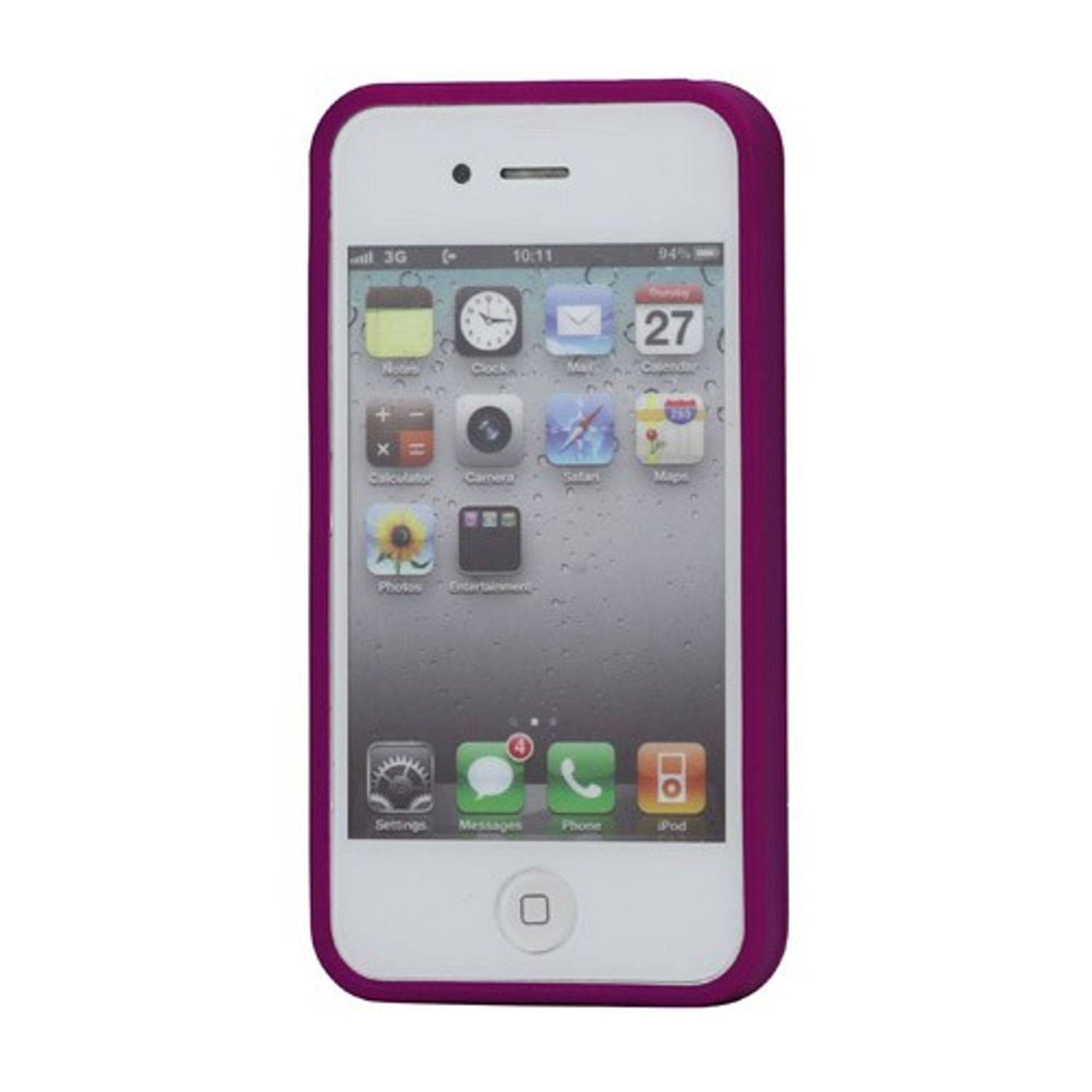 Apple iPhone 4 / 4s Handyhülle Backcover Violett