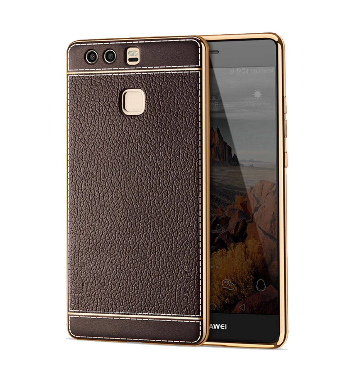 Huawei Mate 9 Handyhülle Backcover Braun