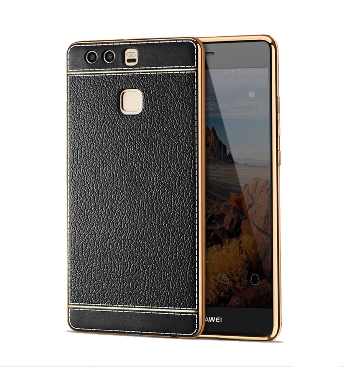 Huawei P8 Lite 2017 Handyhülle Backcover Schwarz