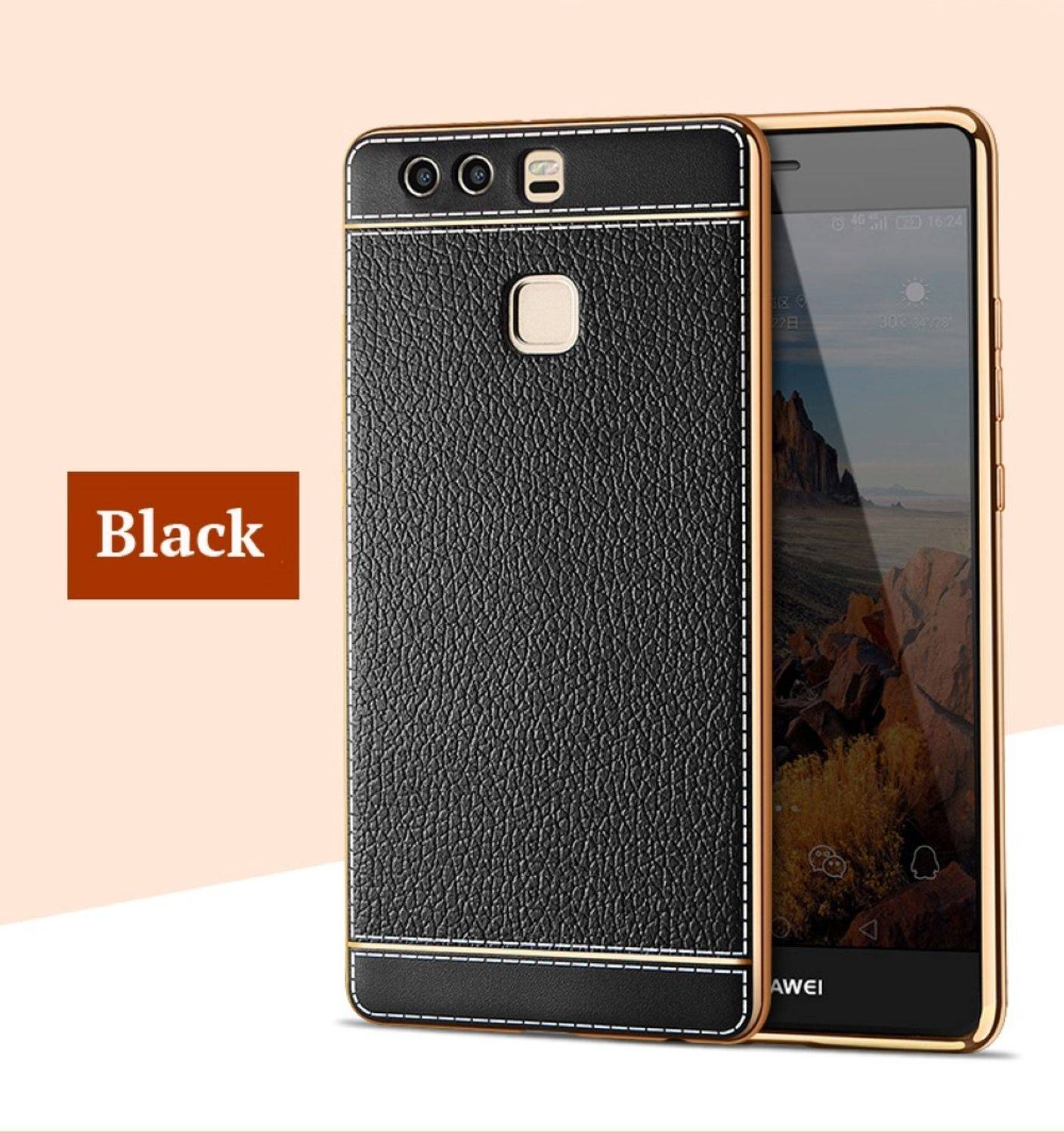 Huawei P8 Lite 2017 Handyhülle Backcover Schwarz