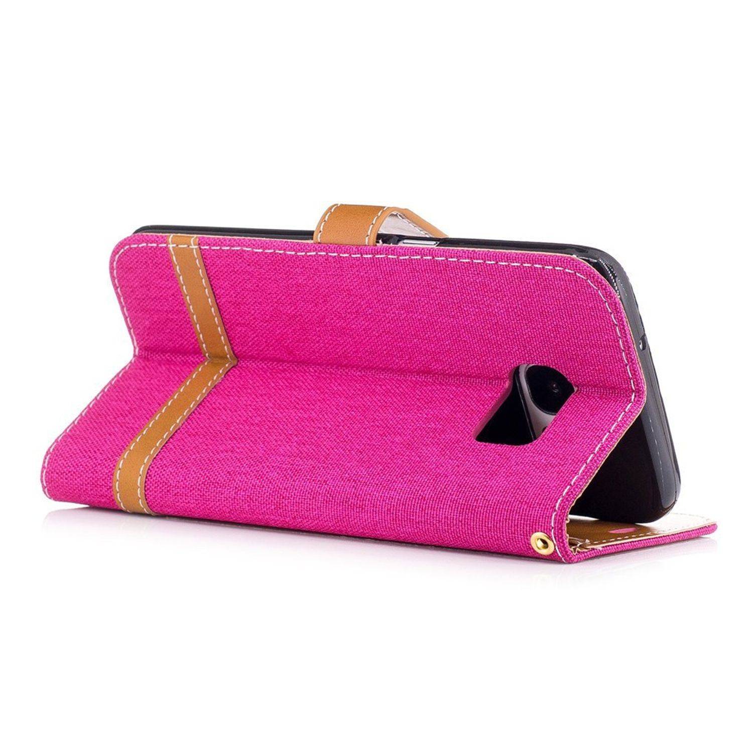 Samsung Galaxy S7 Edge Handyhülle Bookcover Rosa
