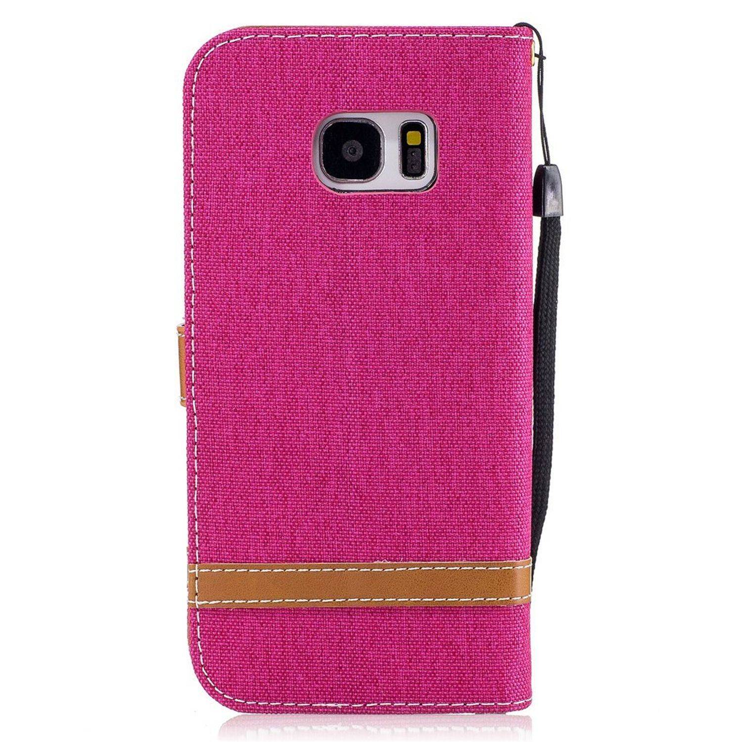 Samsung Galaxy S7 Edge Handyhülle Bookcover Rosa