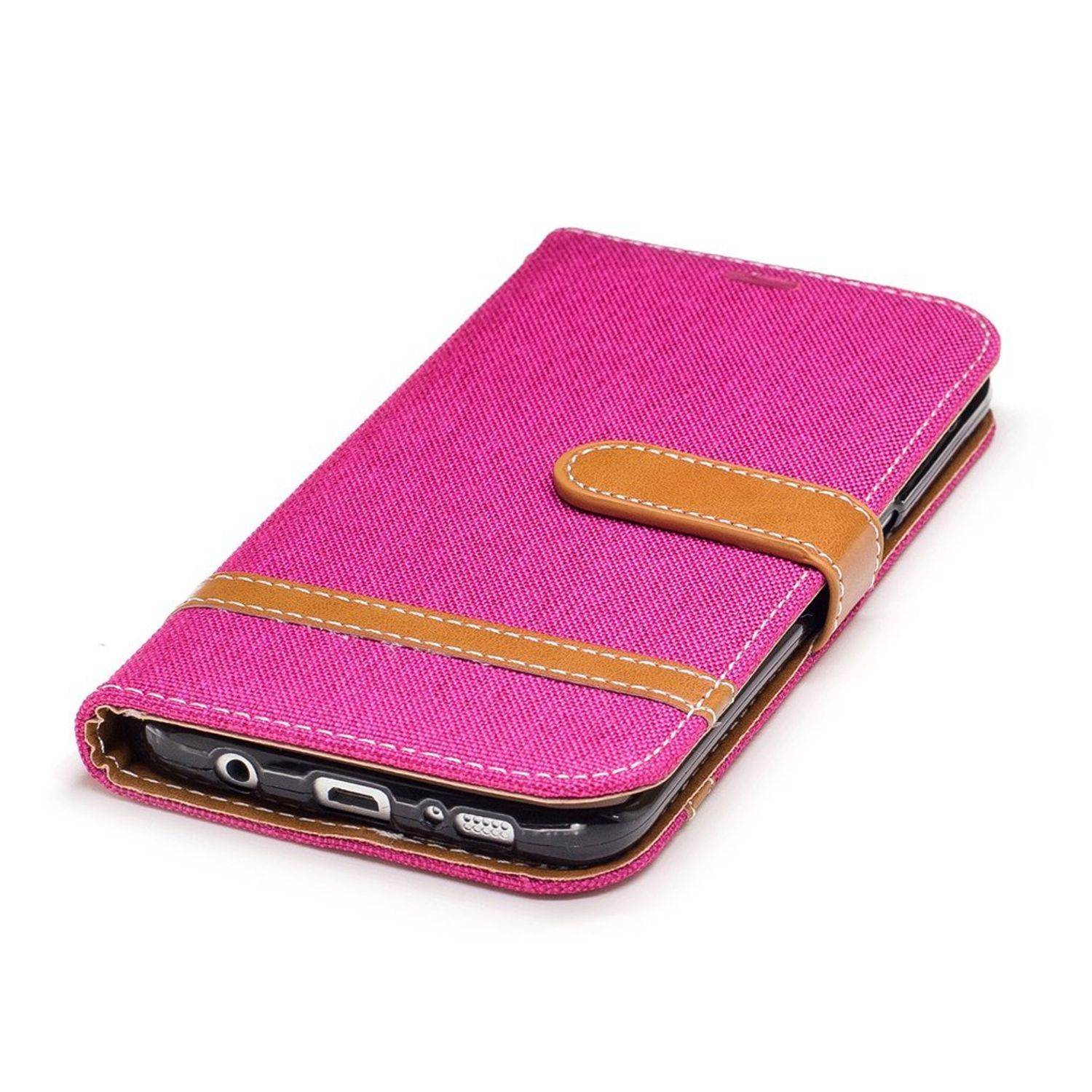 Samsung Galaxy S7 Edge Handyhülle Bookcover Rosa