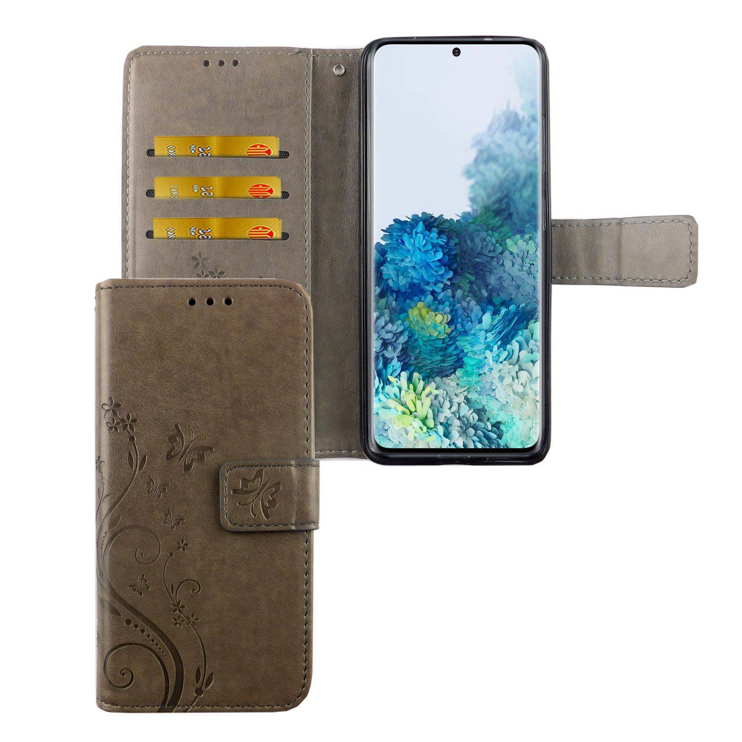 Samsung Galaxy S20 Handyhülle Bookcover Grau