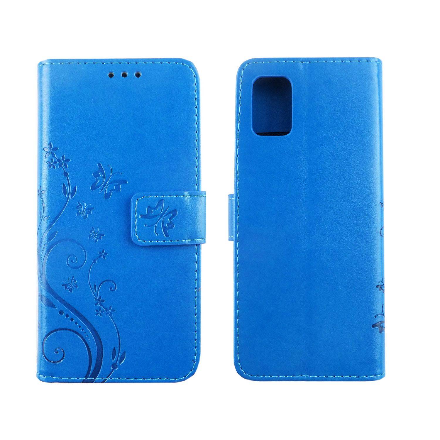 Samsung Galaxy A71 Handyhülle Bookcover Blau