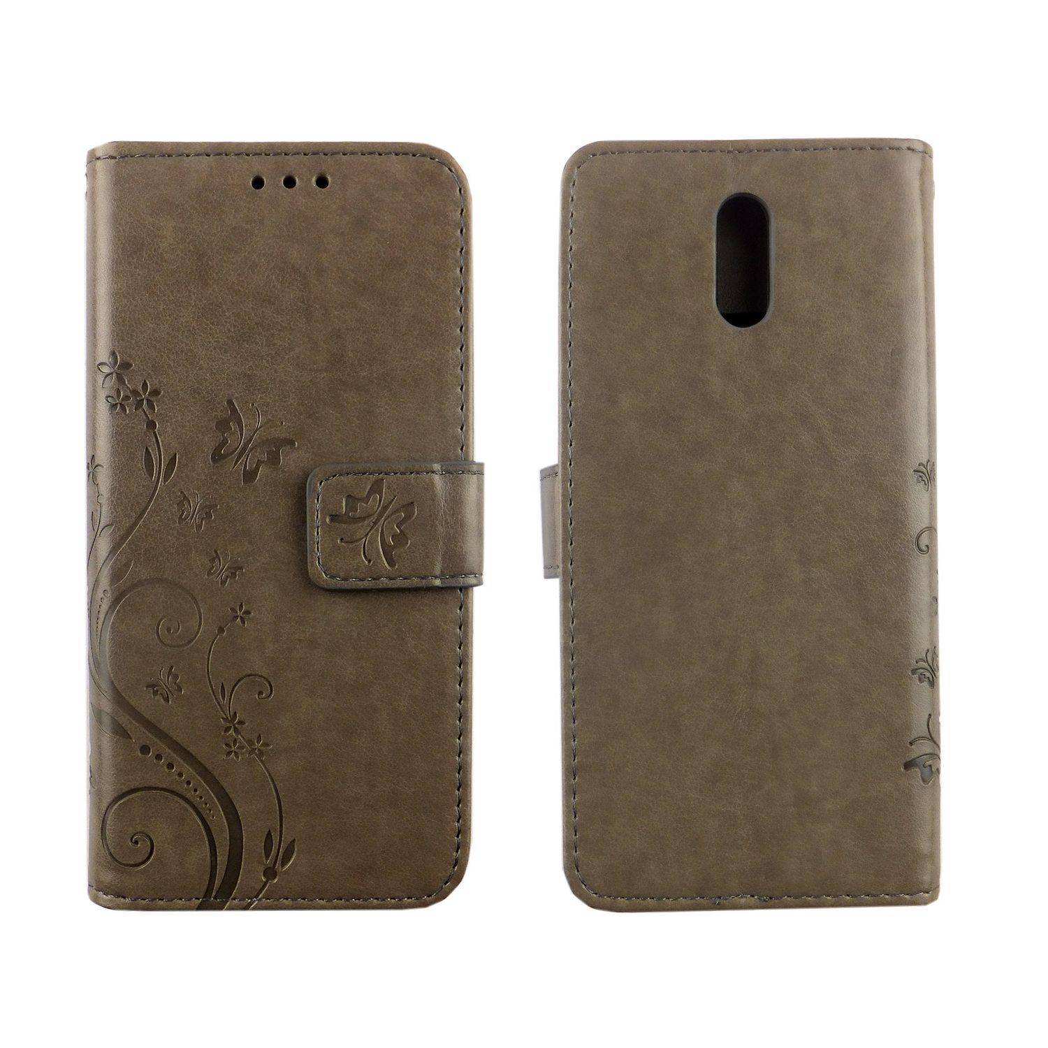 Nokia 2.3 Handyhülle Bookcover Grau