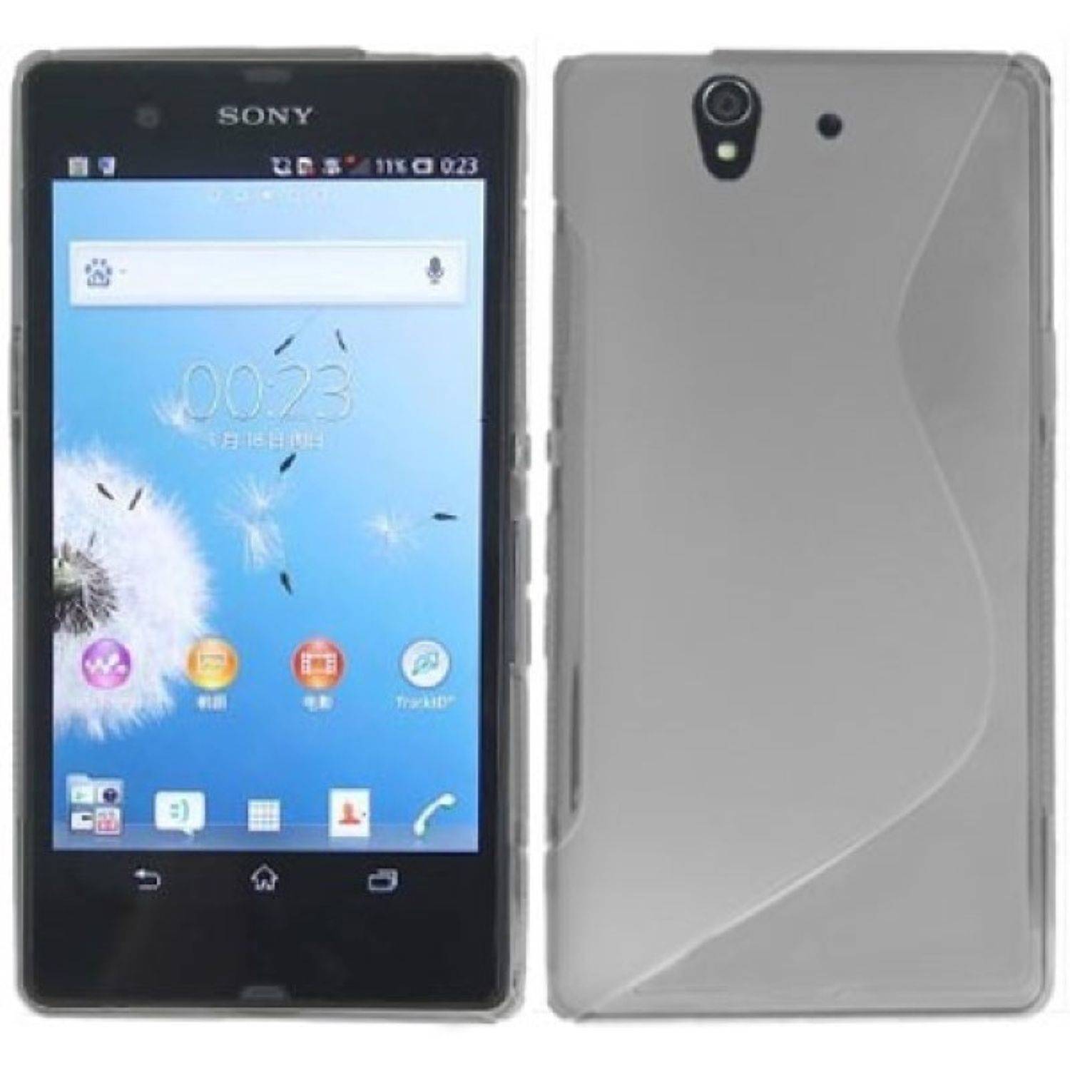 Sony Xperia Z Handyhülle Backcover Grau