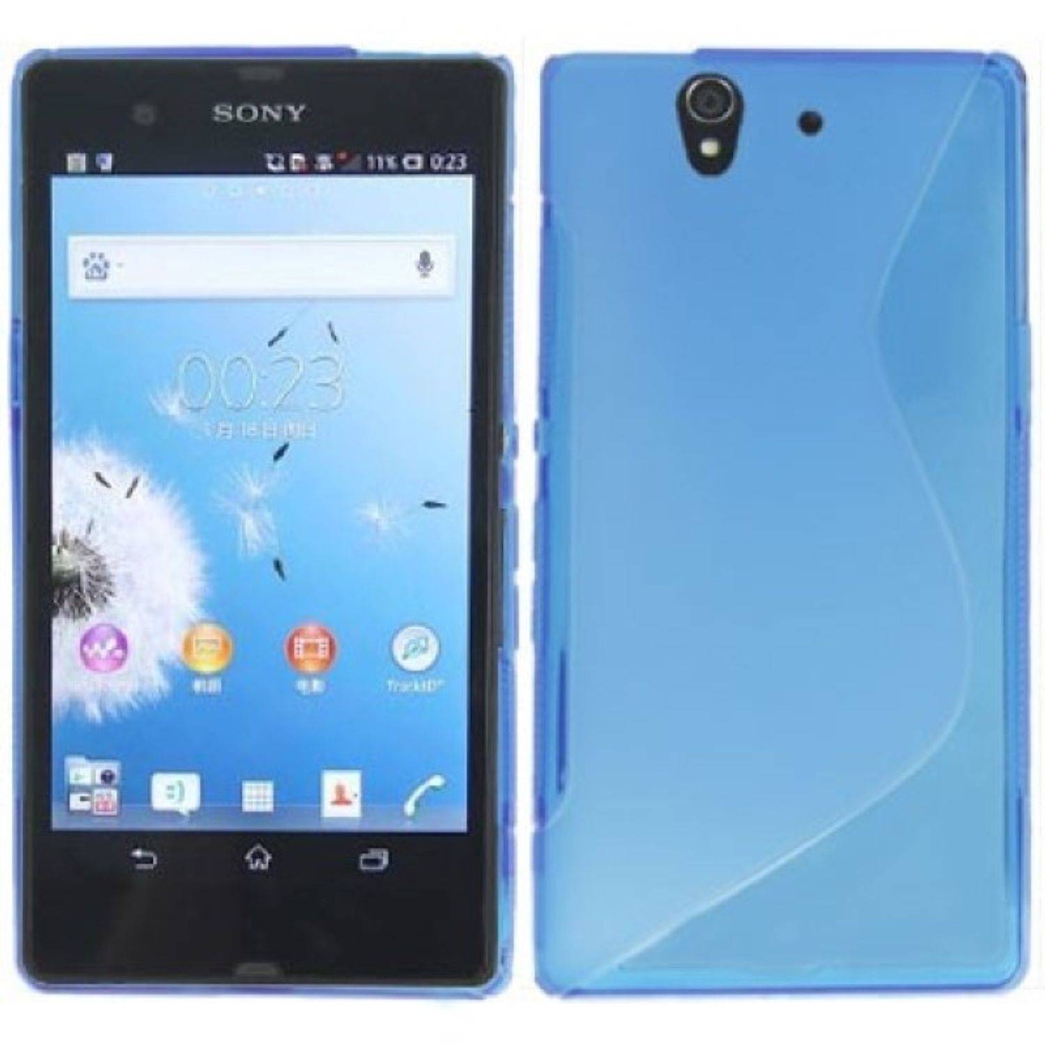 Sony Xperia Z Handyhülle Backcover Blau
