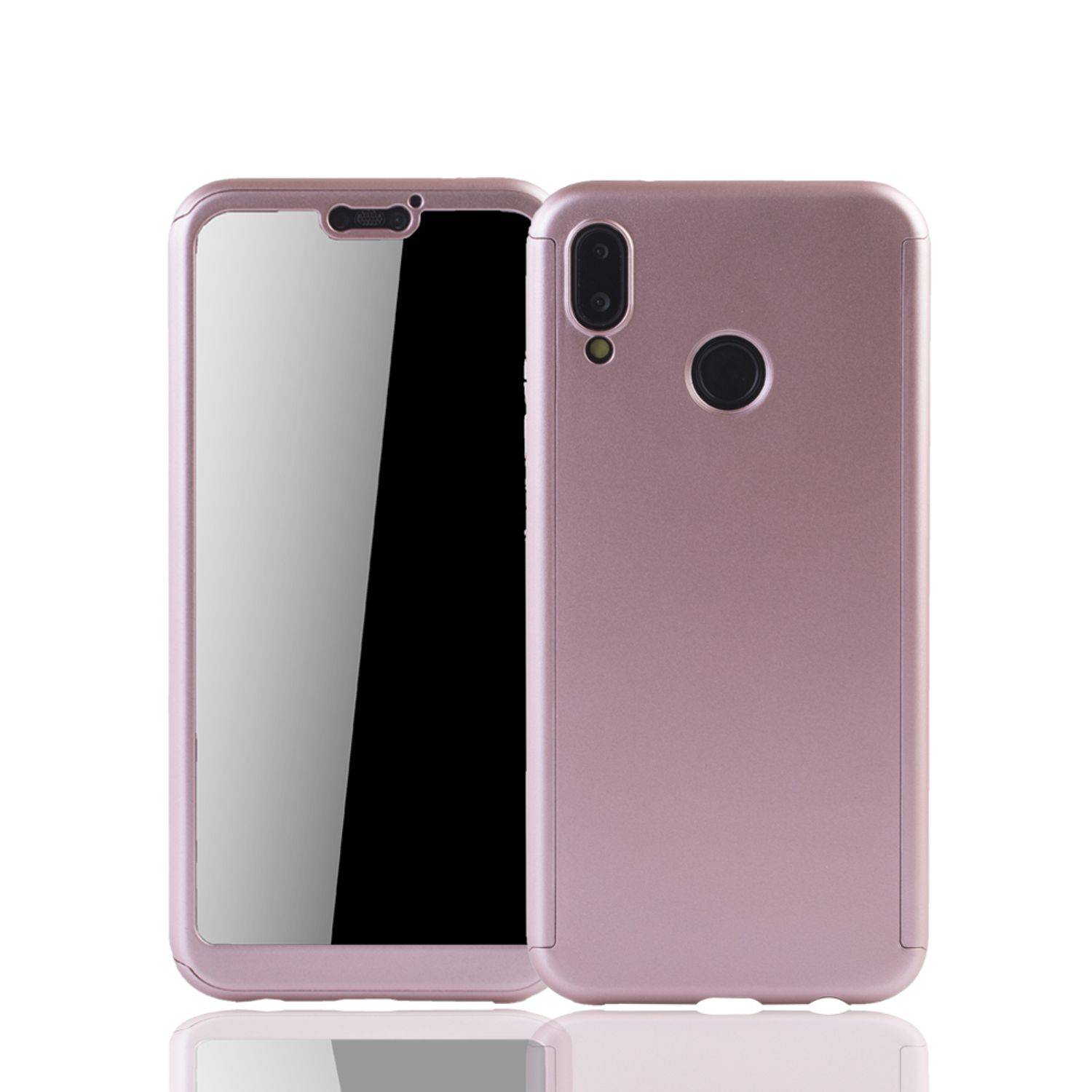 Huawei P20 Lite Handyhülle 360 Grad Schutz Full Cover Rosa