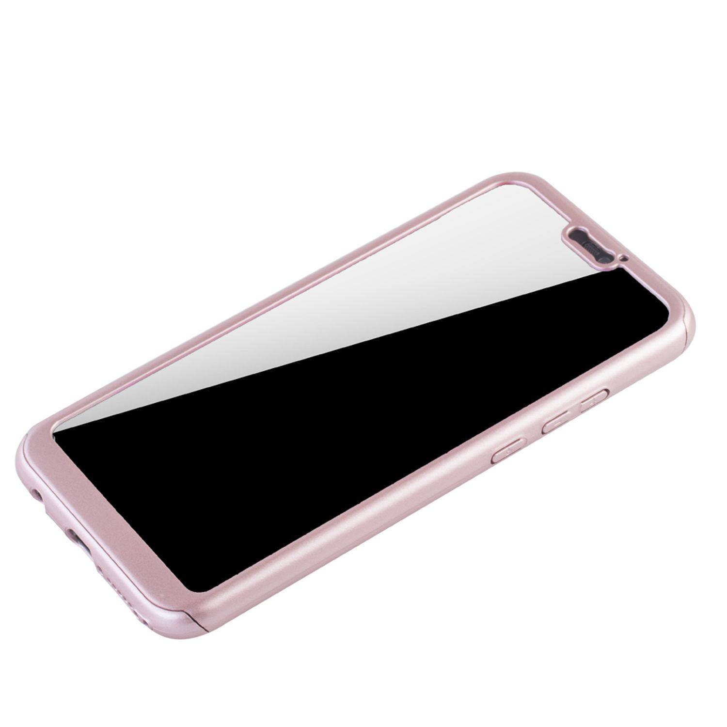 Huawei P20 Lite Handyhülle 360 Grad Schutz Full Cover Rosa