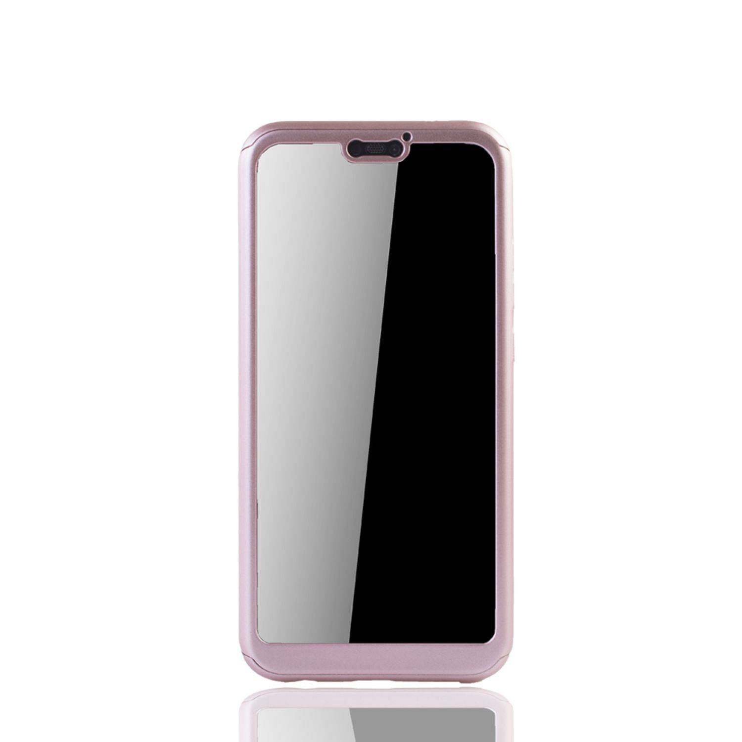 Huawei P20 Lite Handyhülle 360 Grad Schutz Full Cover Rosa