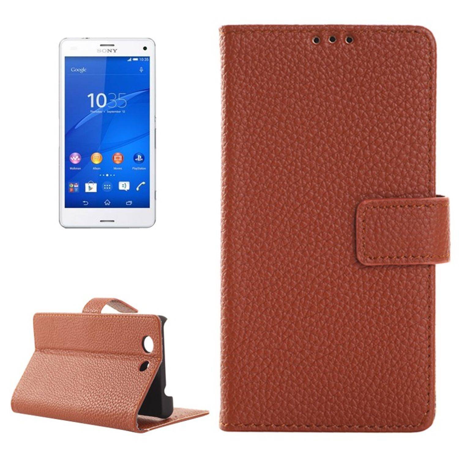 Sony Xperia Z3 Compact Handyhülle Backcover Braun