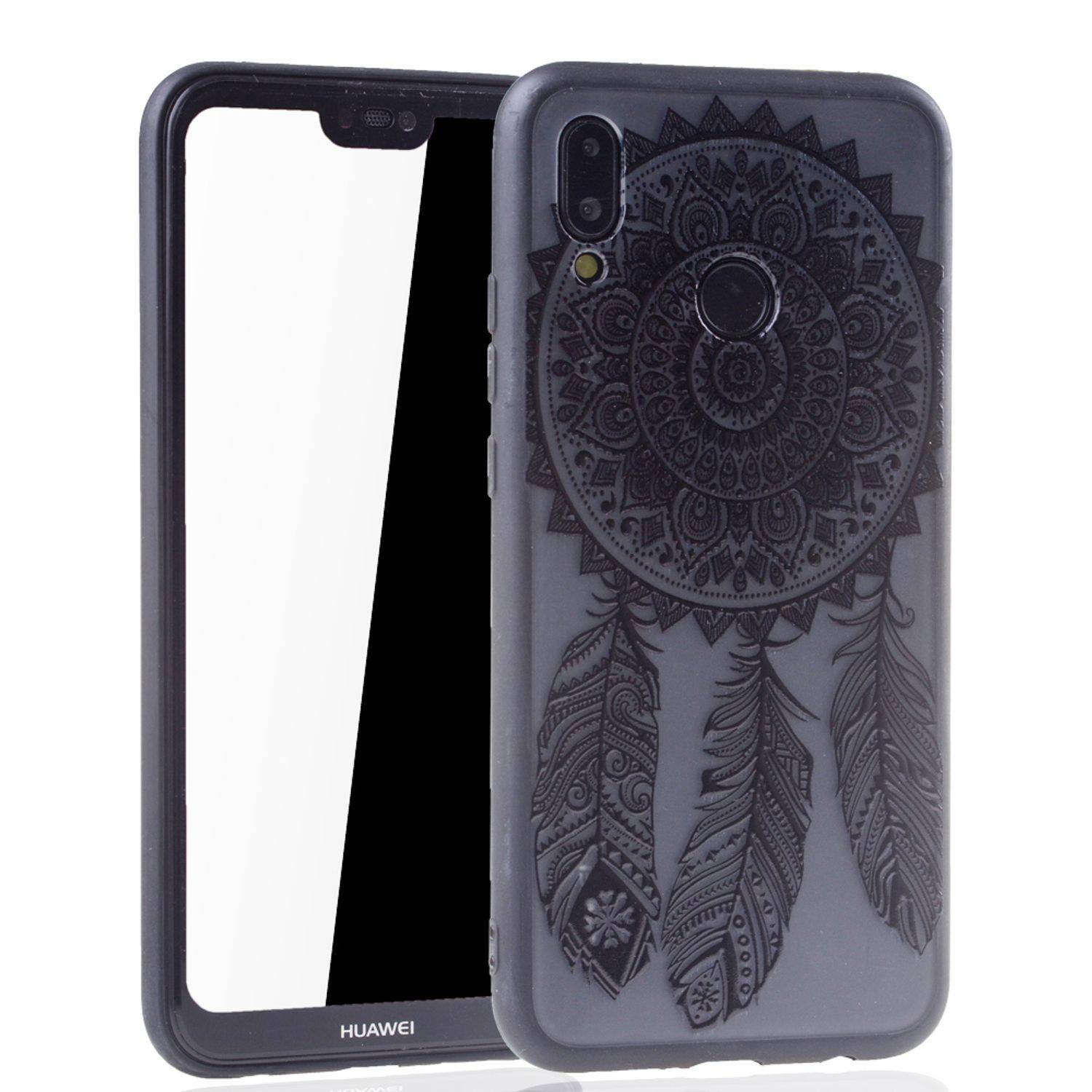 Huawei P20 Lite Handyhülle Backcover Schwarz
