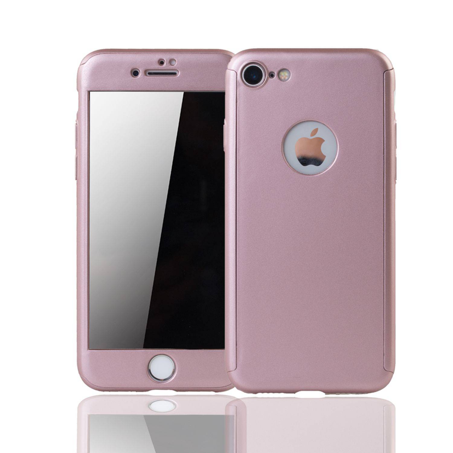 Apple iPhone 6 / 6s Handyhülle 360 Grad Schutz Full Cover Rosa