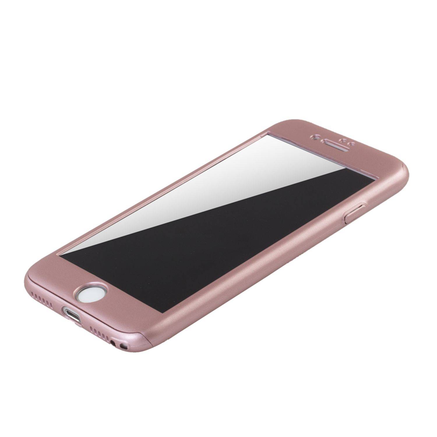Apple iPhone 6 / 6s Handyhülle 360 Grad Schutz Full Cover Rosa