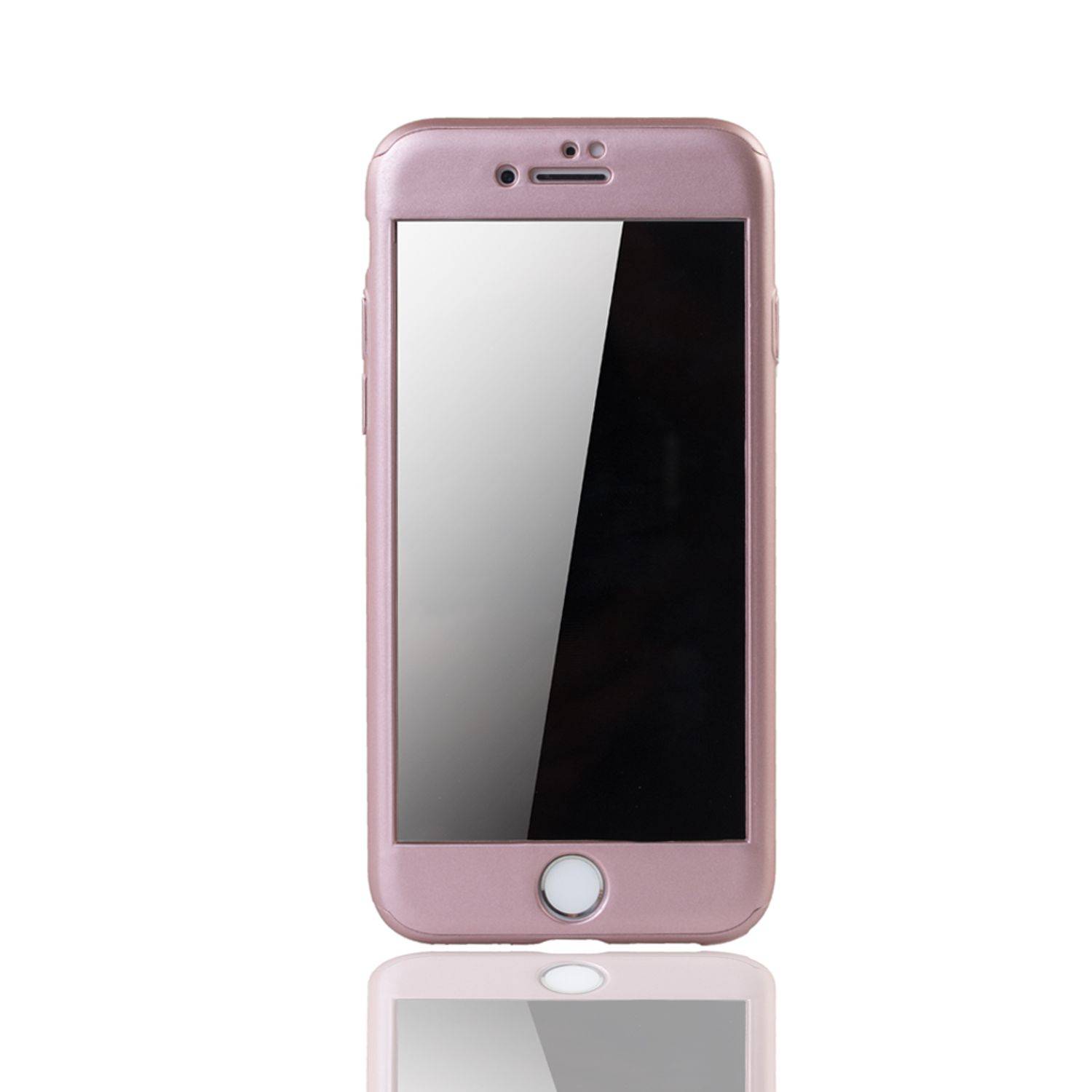 Apple iPhone 6 / 6s Plus Handyhülle 360 Grad Schutz Full Cover Rosa