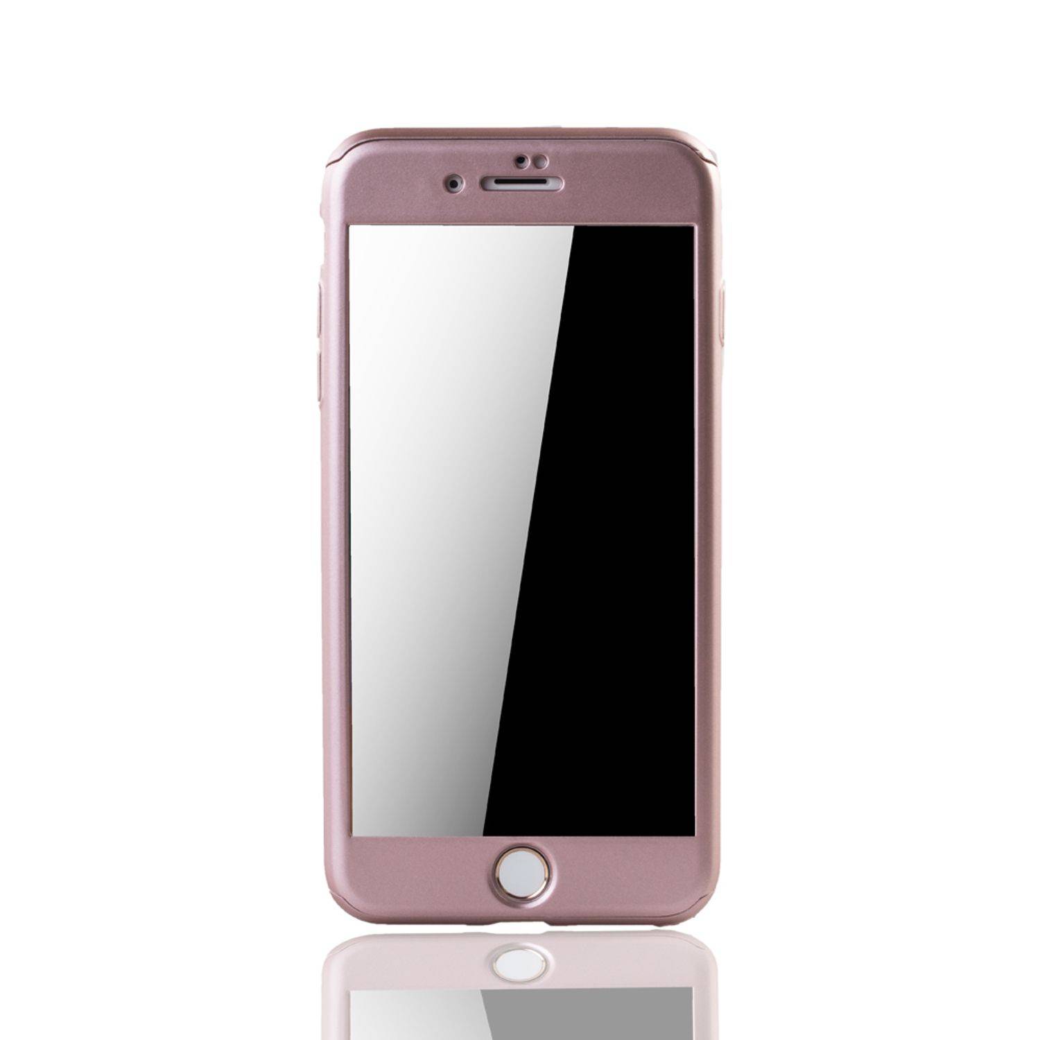 Apple iPhone 7 Plus Handyhülle 360 Grad Schutz Full Cover Rosa
